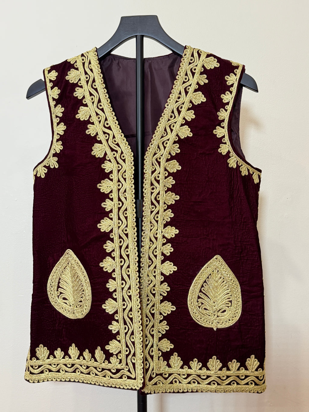 Afghan Kuchi Dress vest maroon