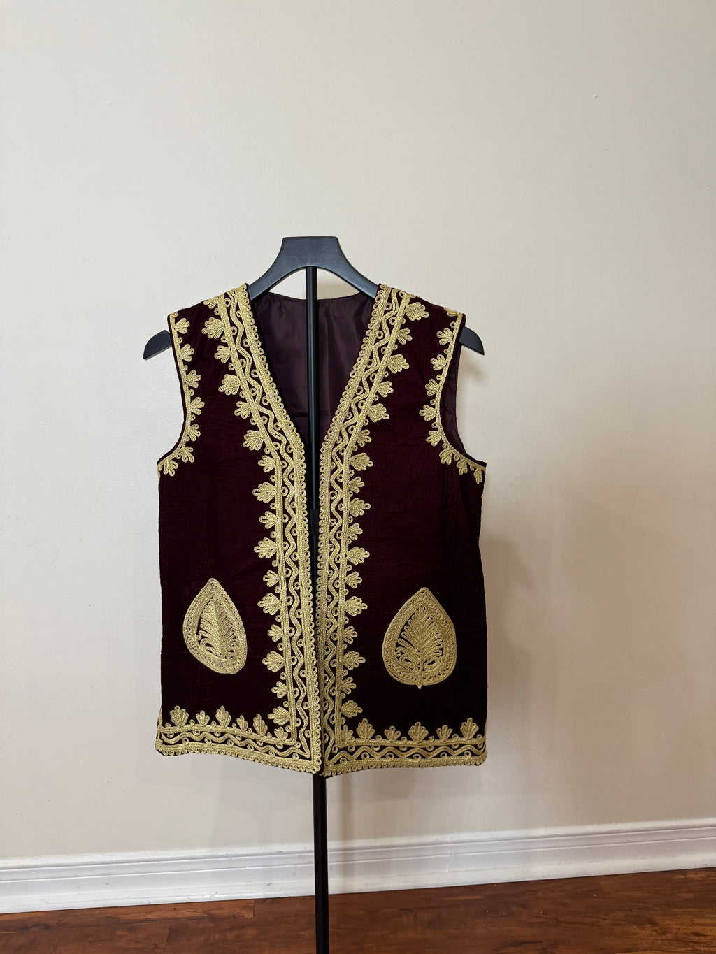 Afghan Kuchi Dress vest maroon