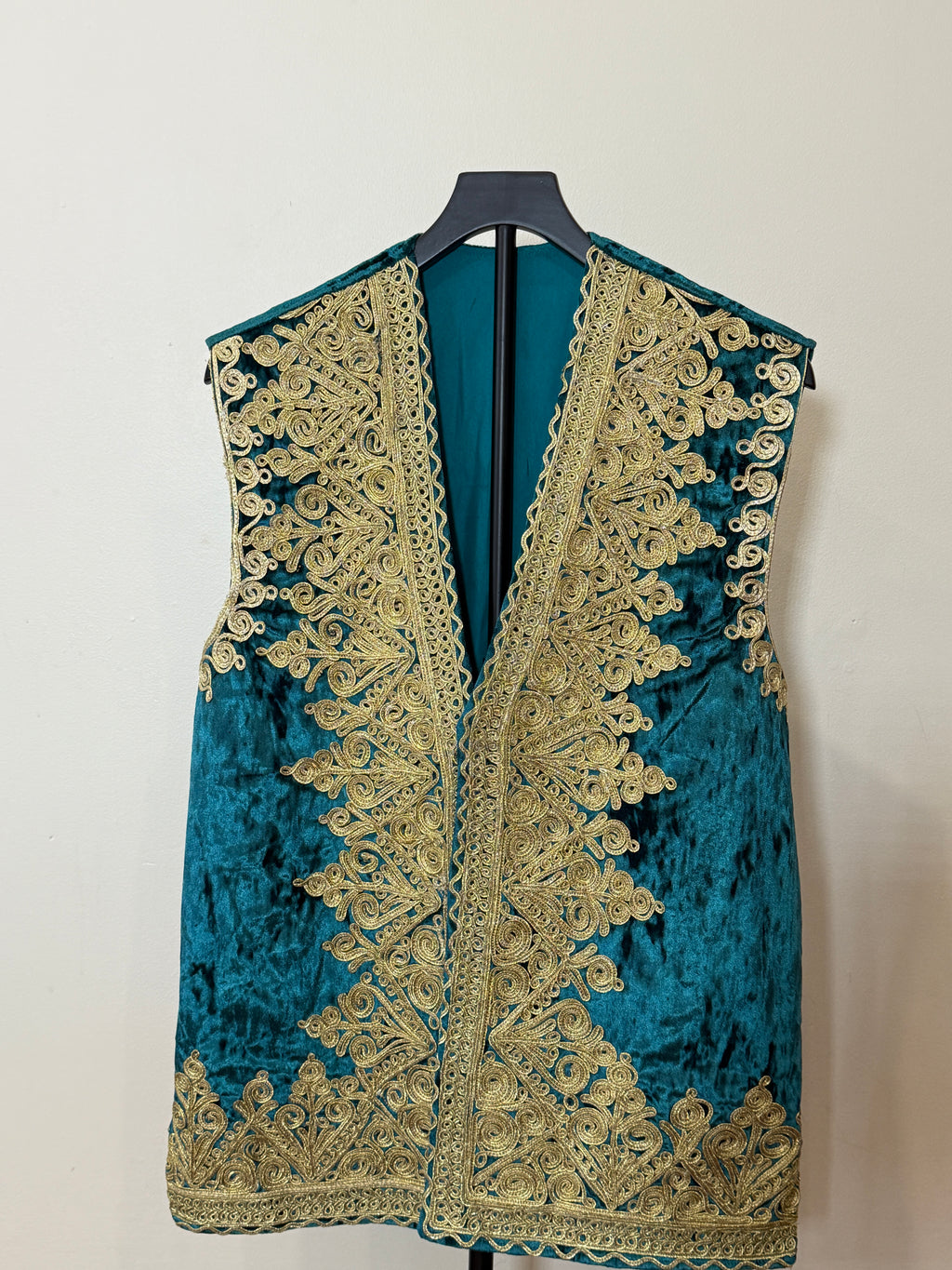 Afghan Kuchi Dress vest sea green