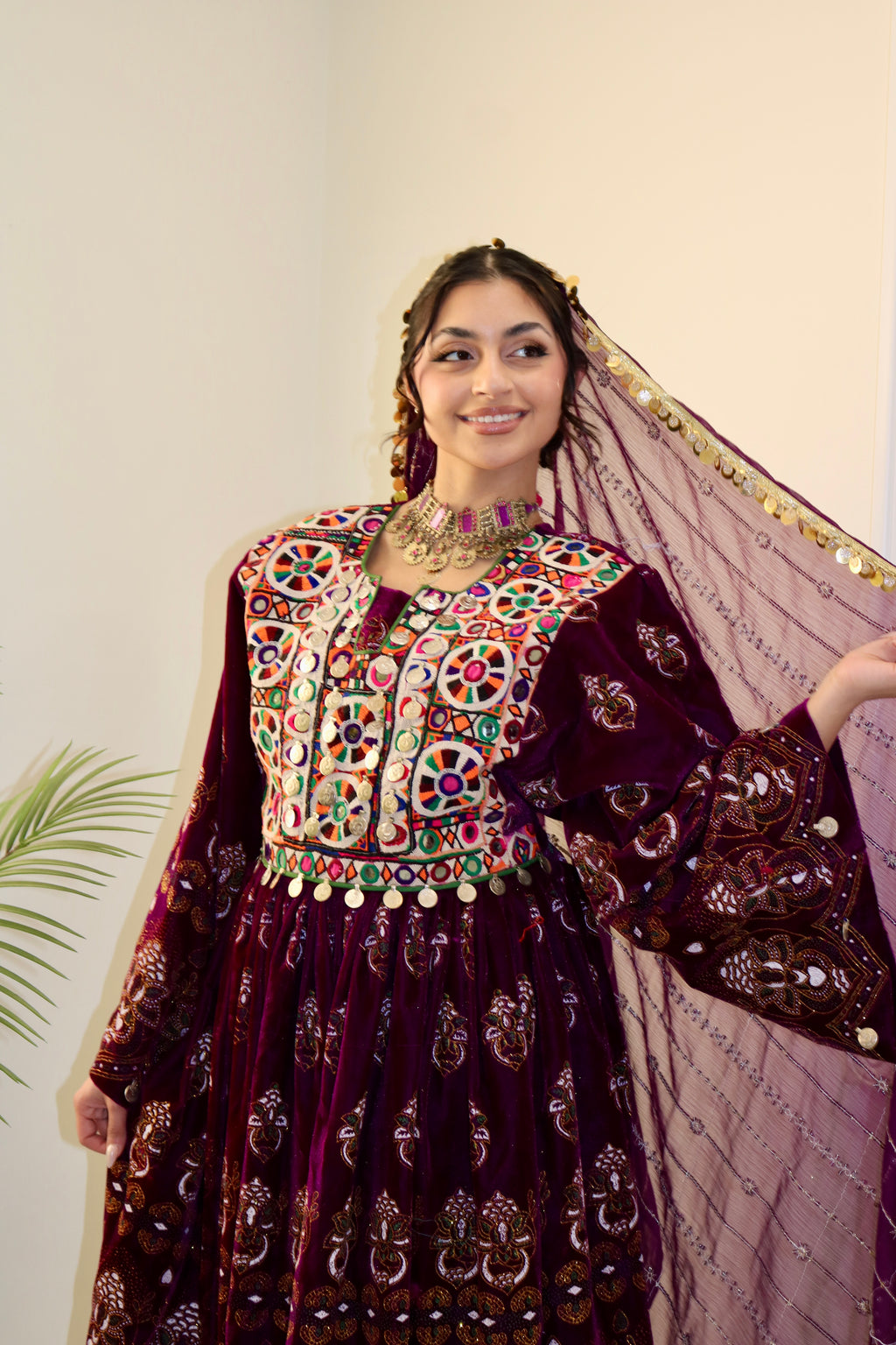 Wahida Afghan Kuchi Dress (pink)