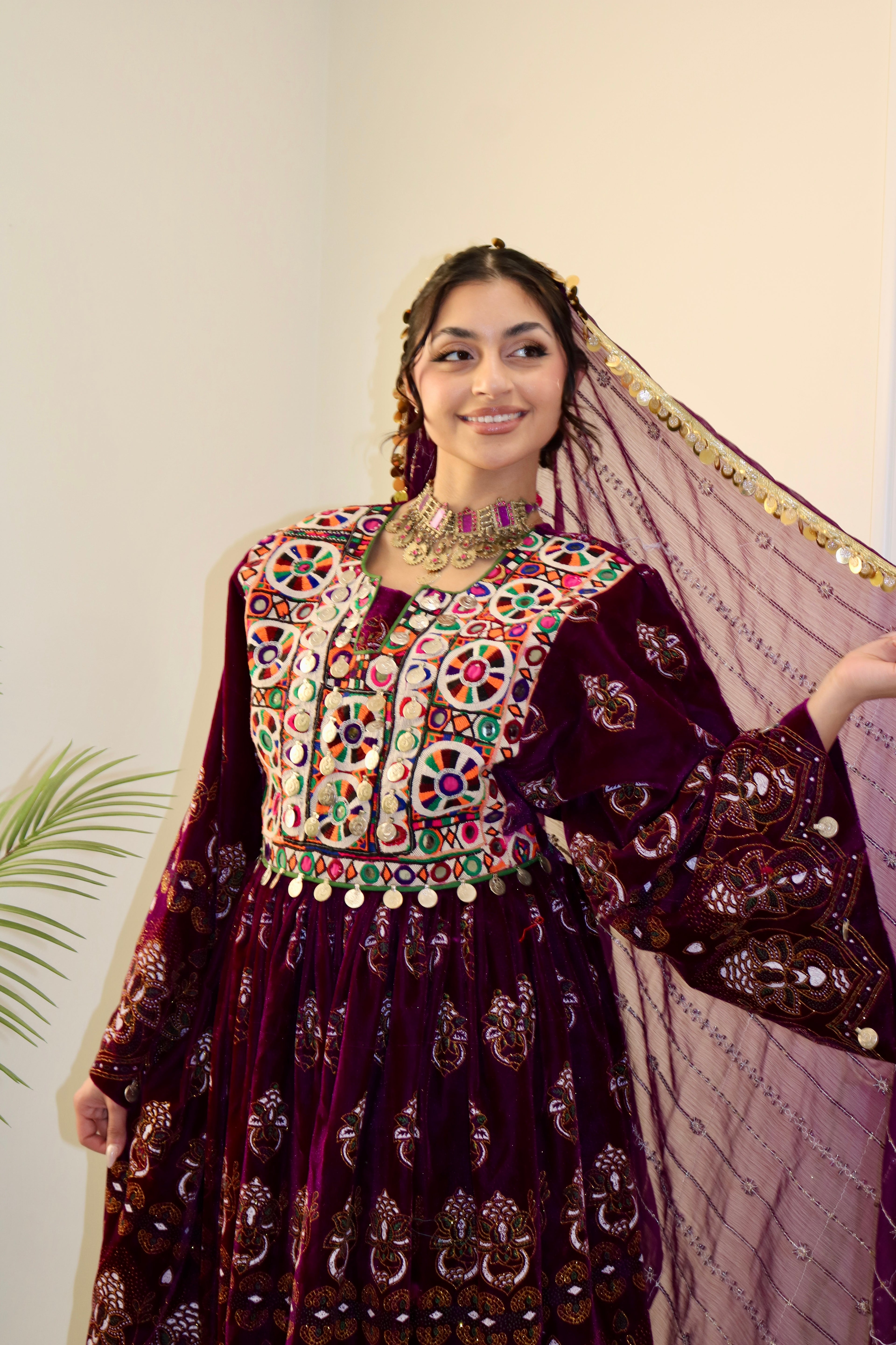 Wahida Afghan Kuchi Dress (pink)