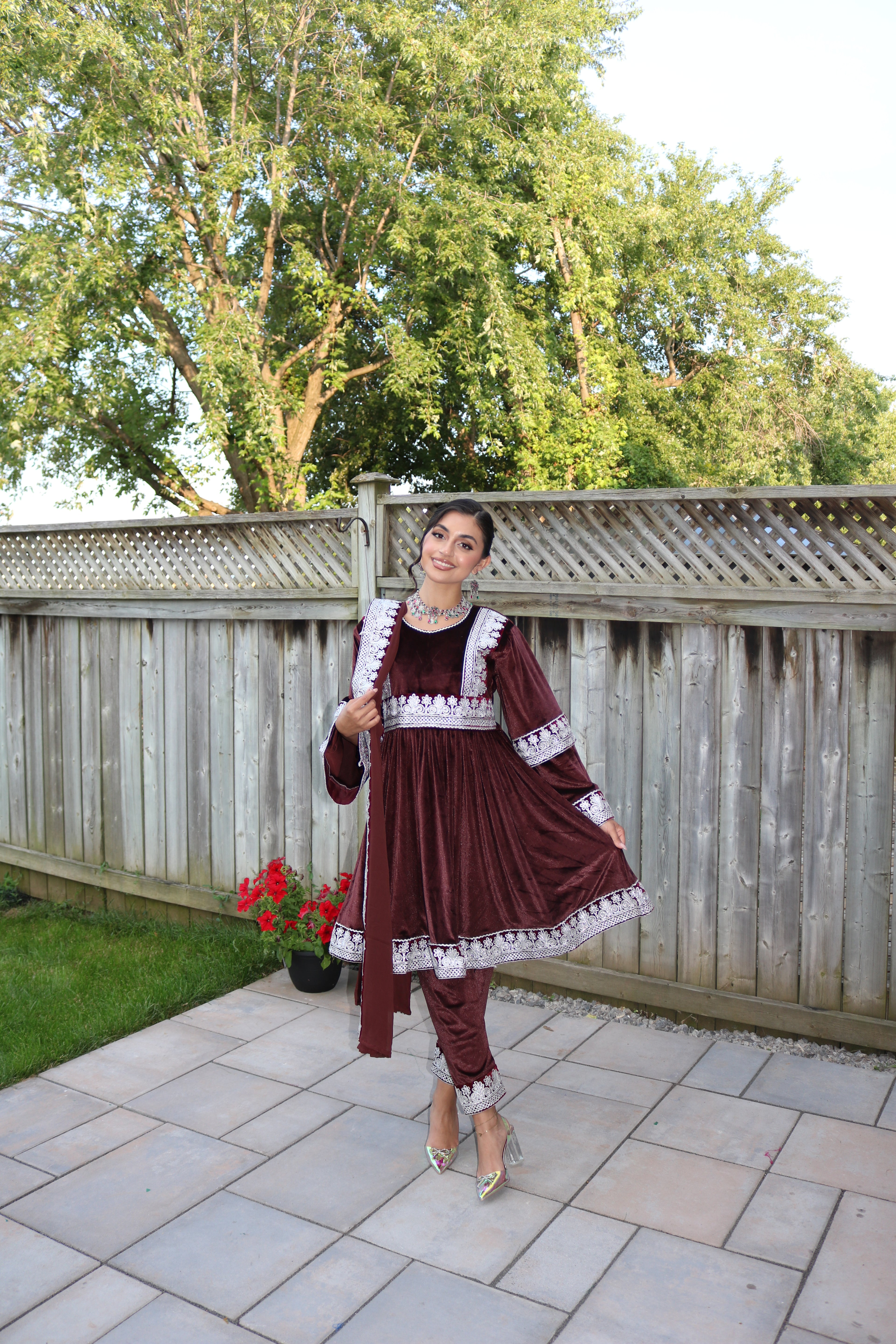 Shabana Afghan Kuchi Dress (brown)