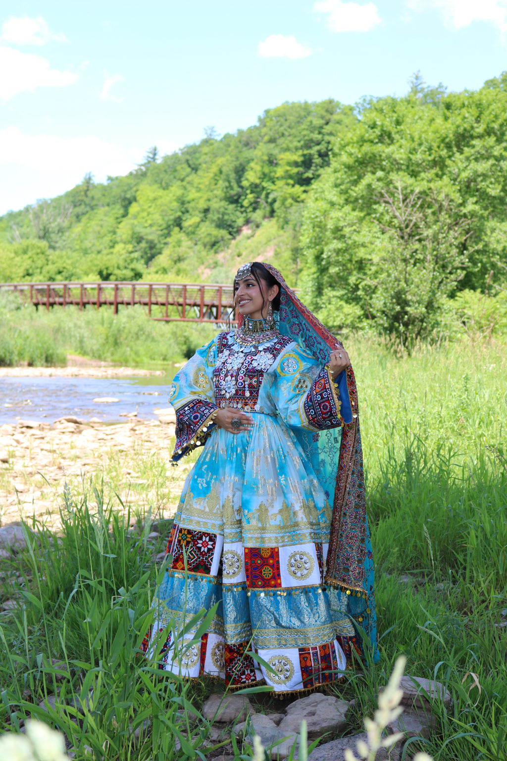 Afghan Kuchi Dress(blue)