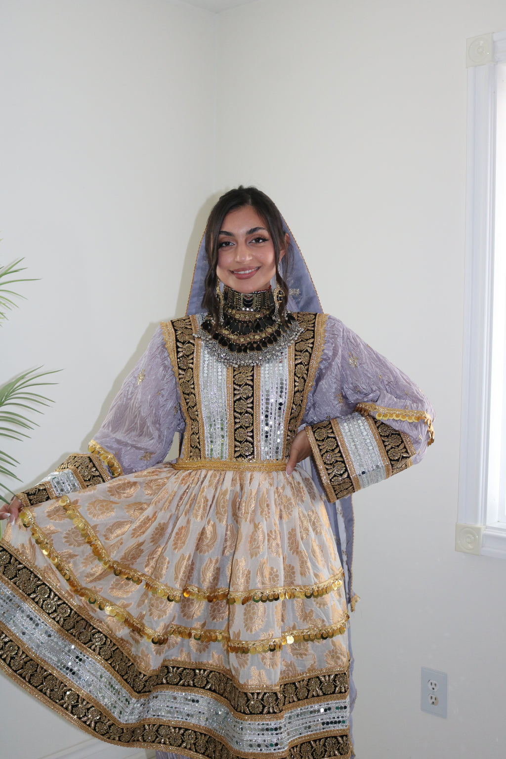 Afghan Kuchi Dress (lilac)