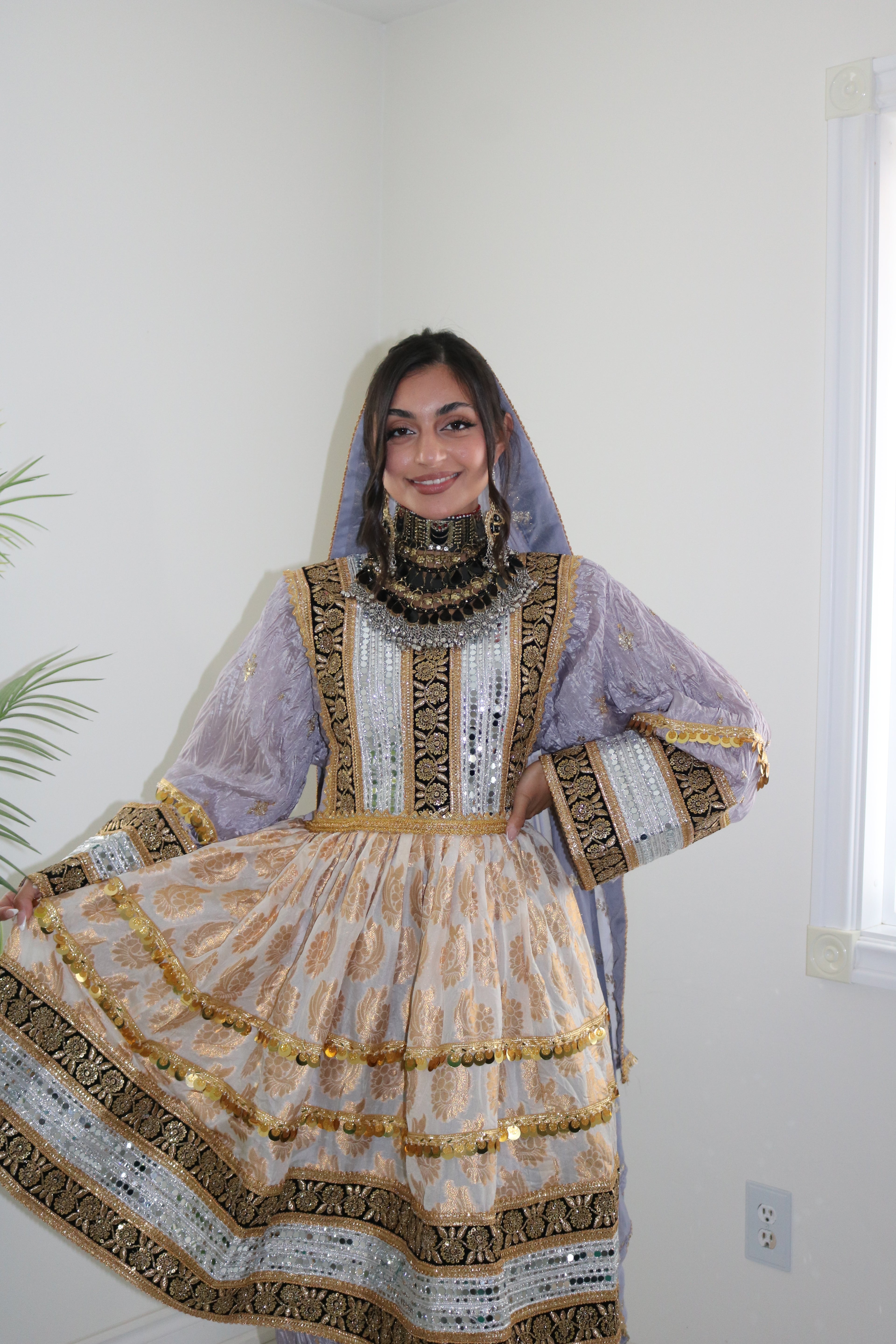 Afghan Kuchi Dress (lilac)