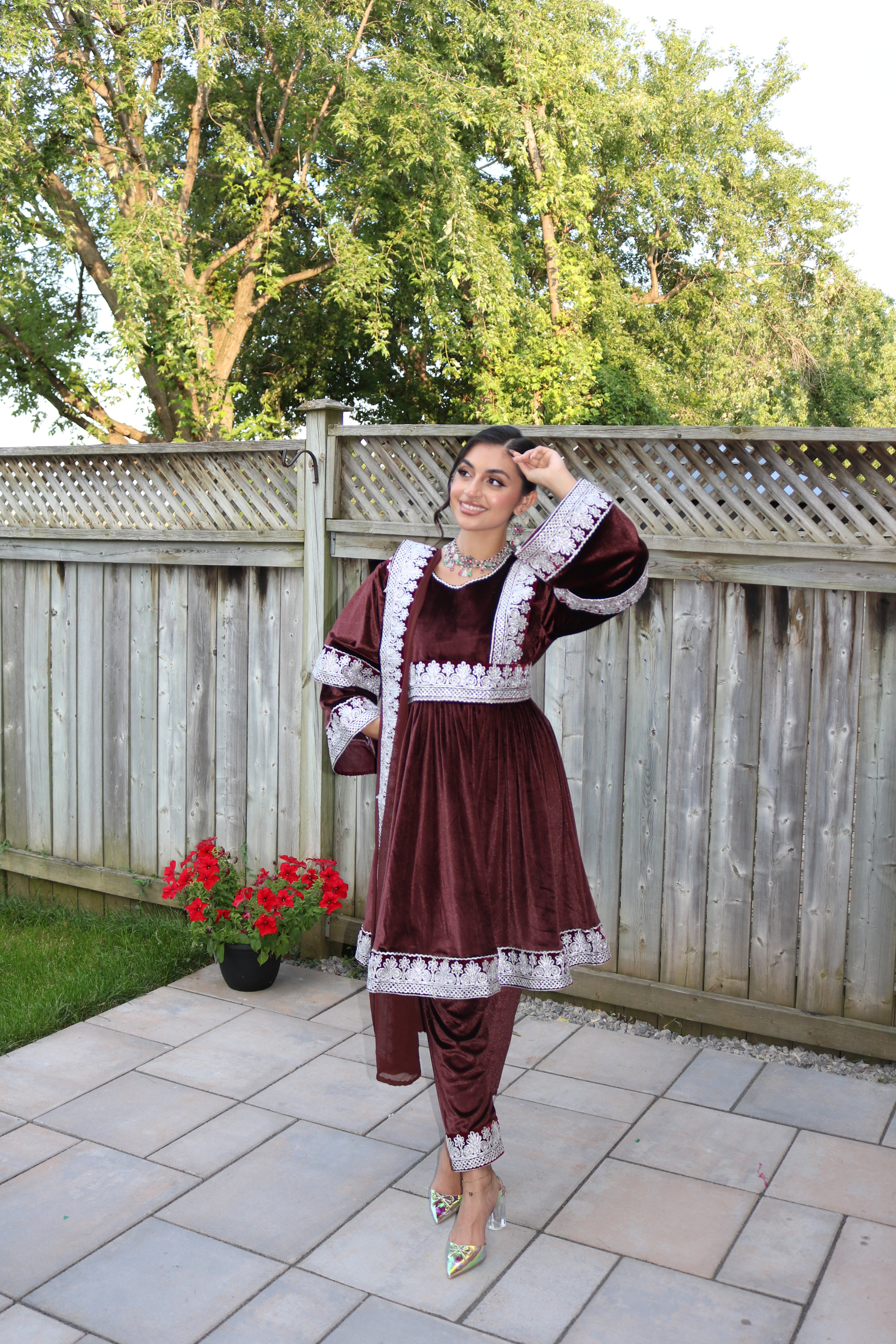 Shabana Afghan Kuchi Dress (brown)