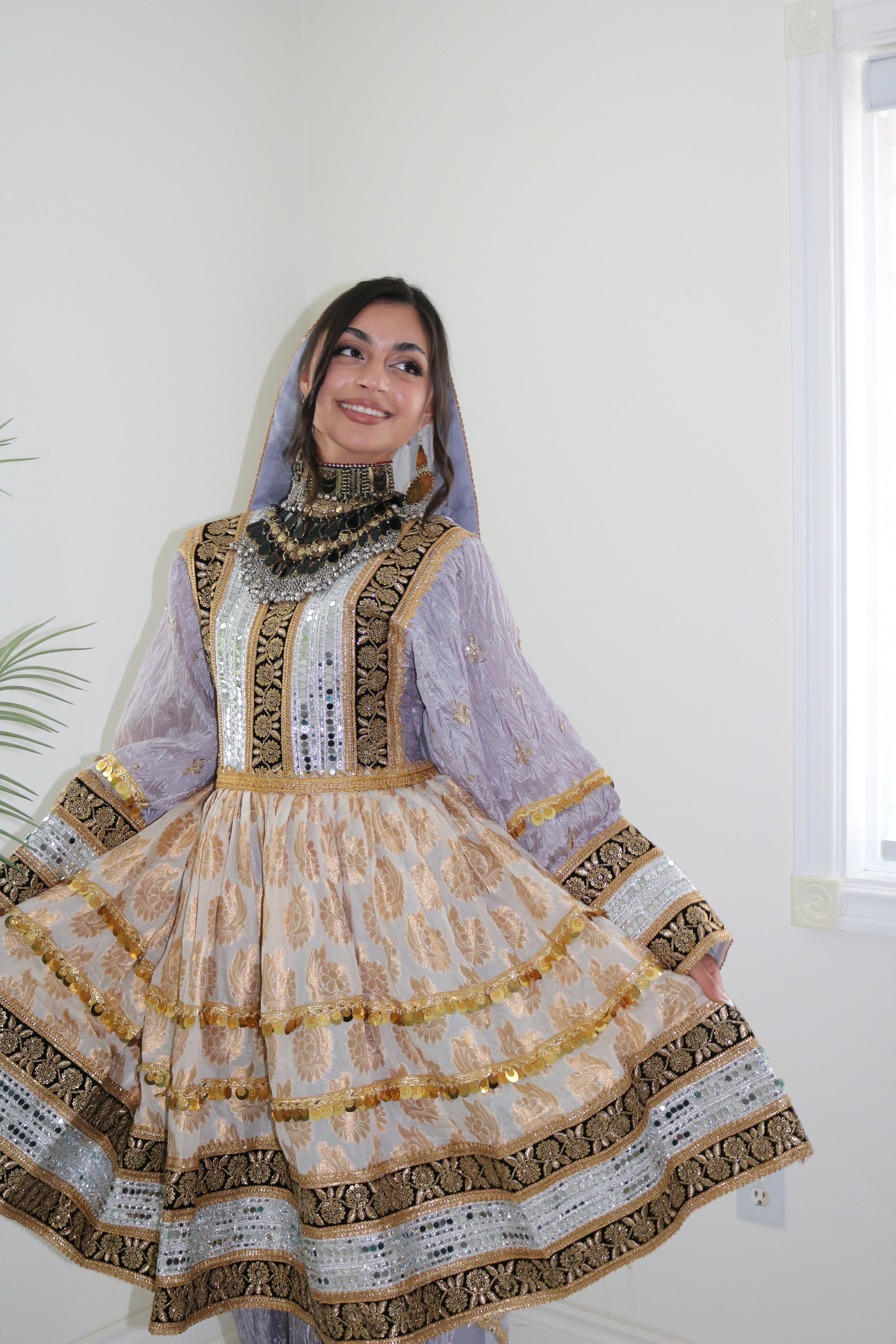 Afghan Kuchi Dress (lilac)
