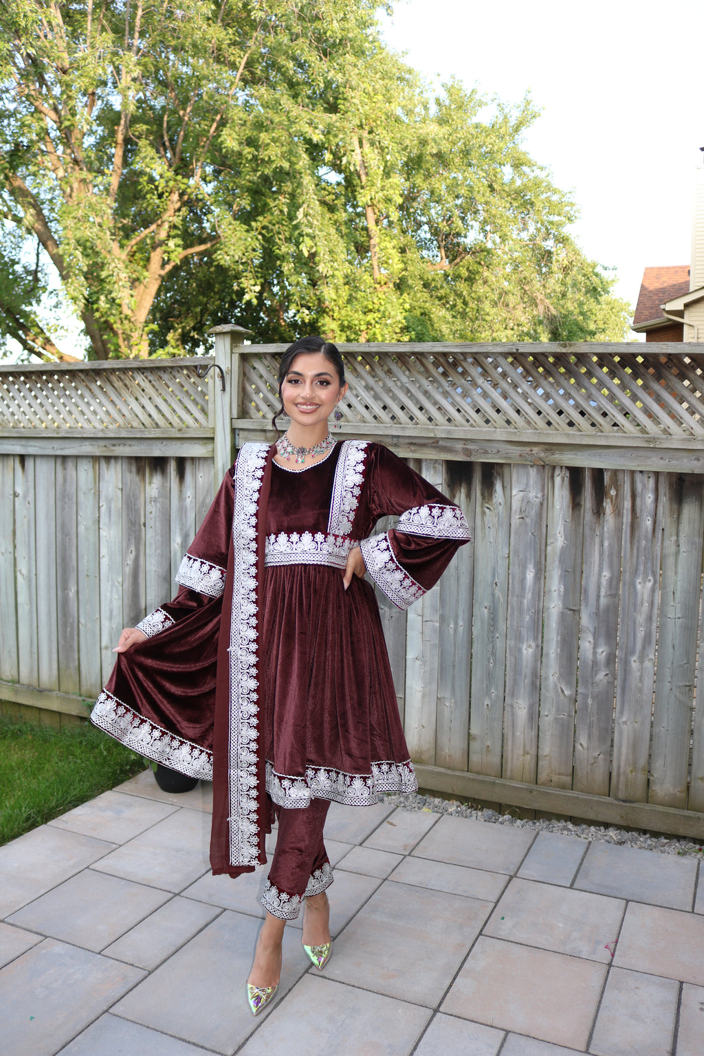 Shabana Afghan Kuchi Dress (brown)