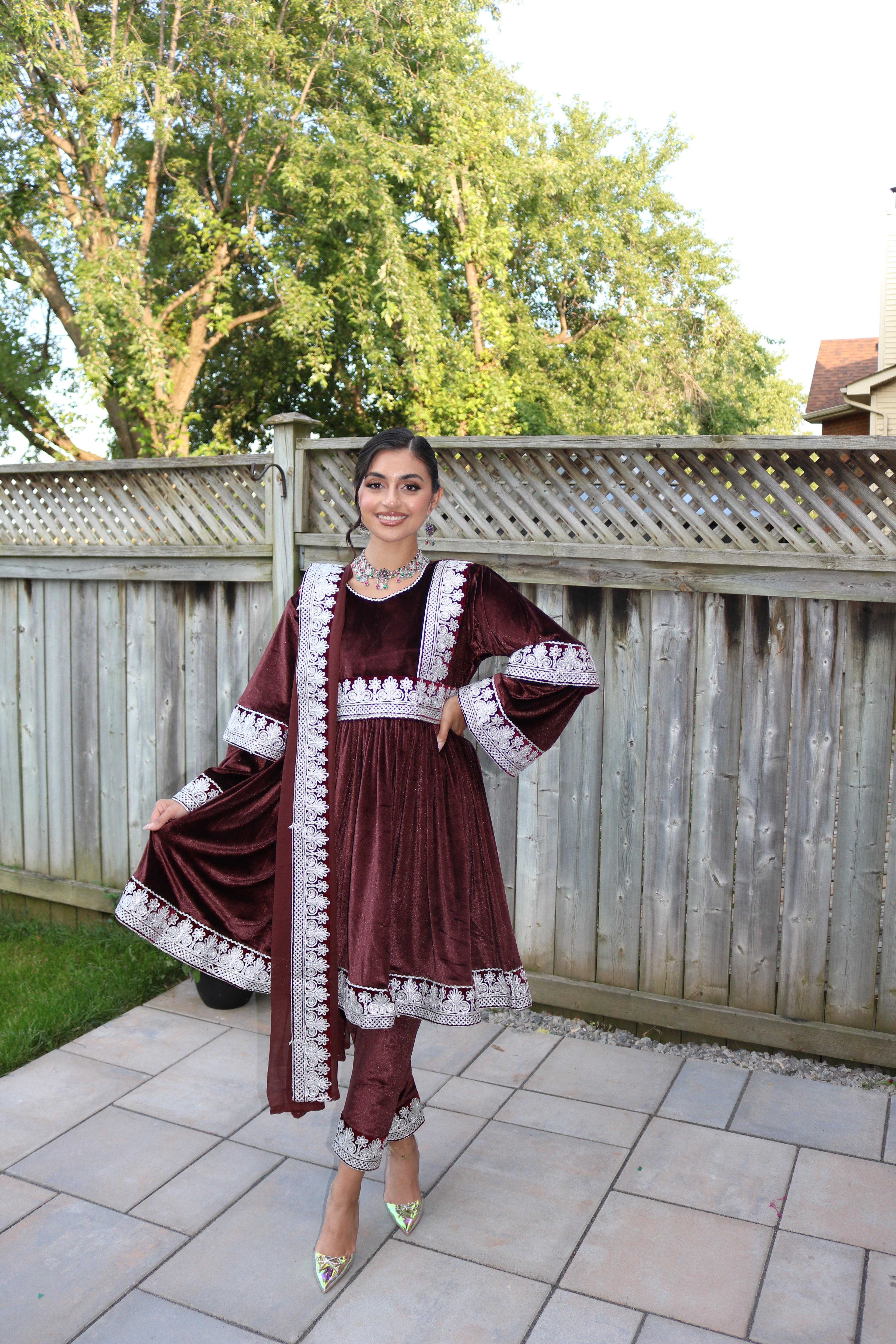 Shabana Afghan Kuchi Dress (brown)