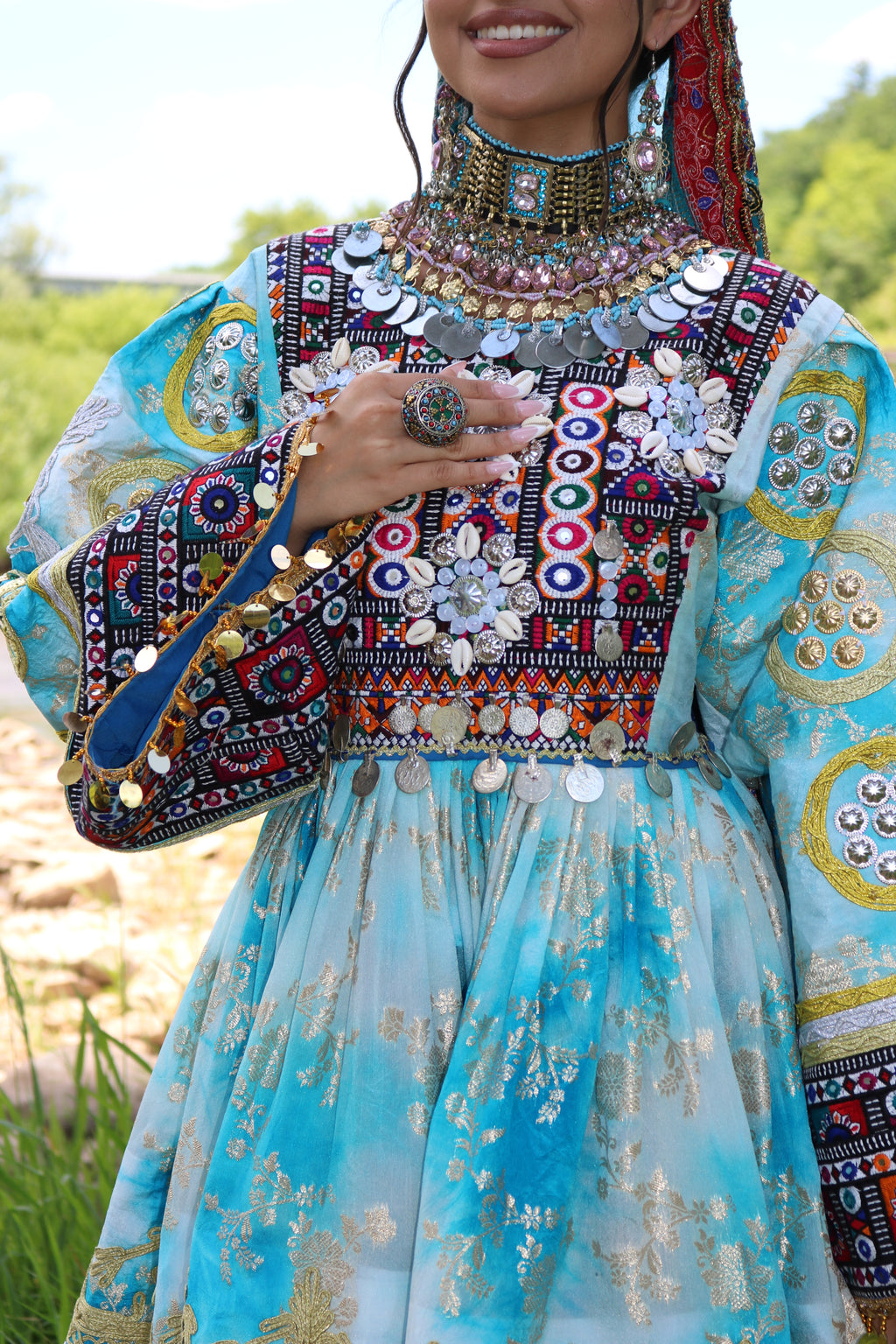 Afghan Kuchi Dress(blue)
