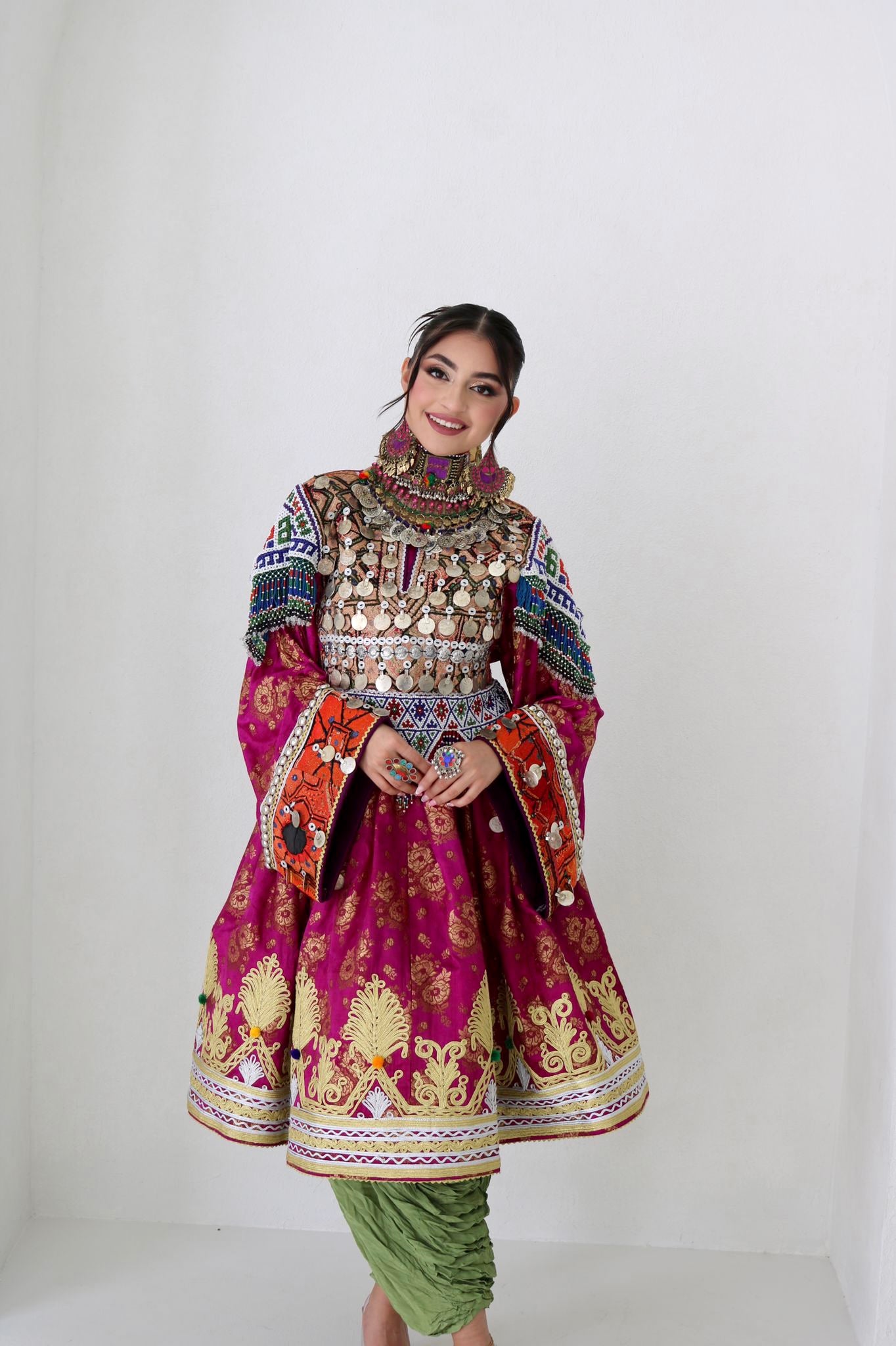 Farzana Afghan Kuchi Dress (purple)