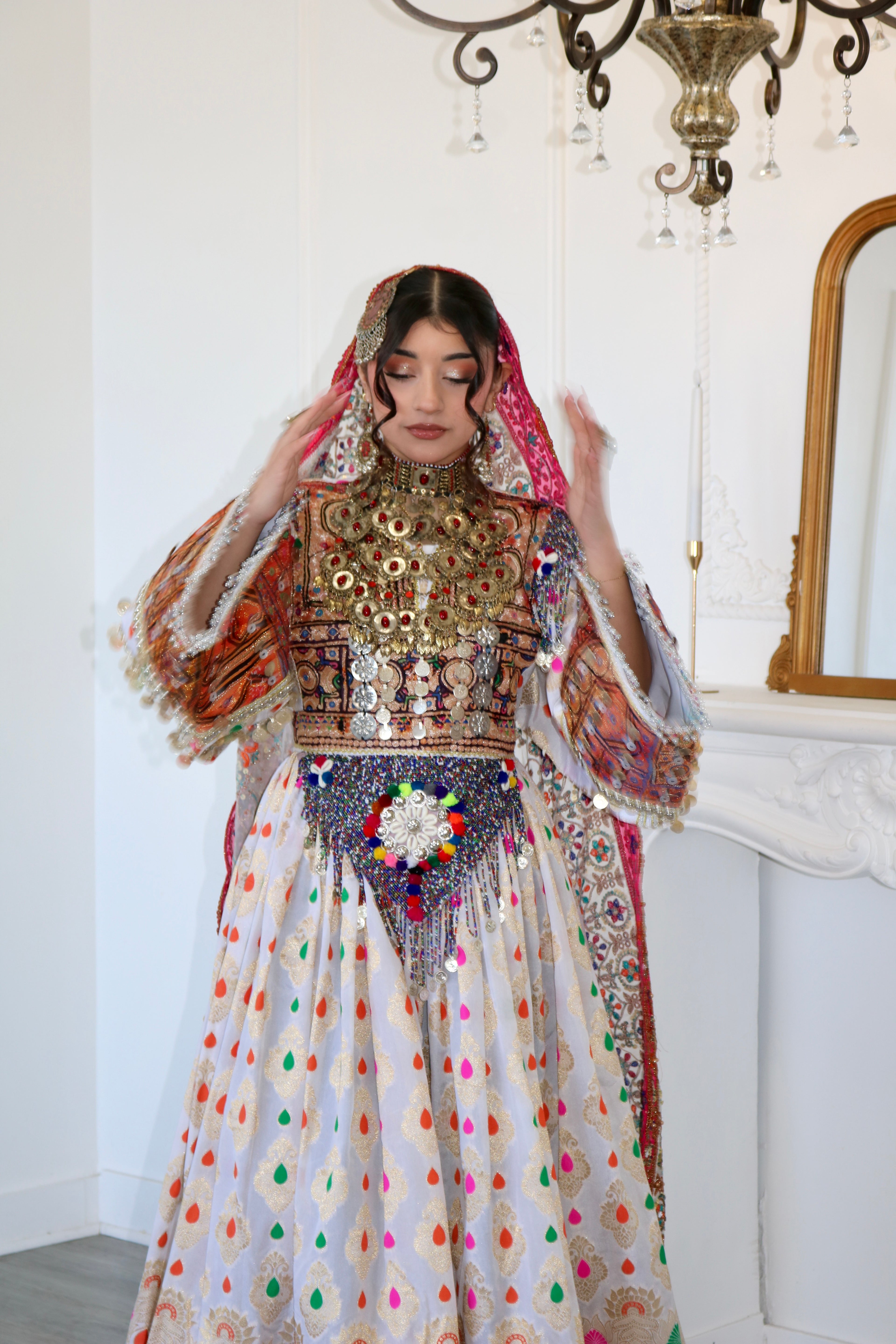 Mursal Afghan Kuchi Dress (white)