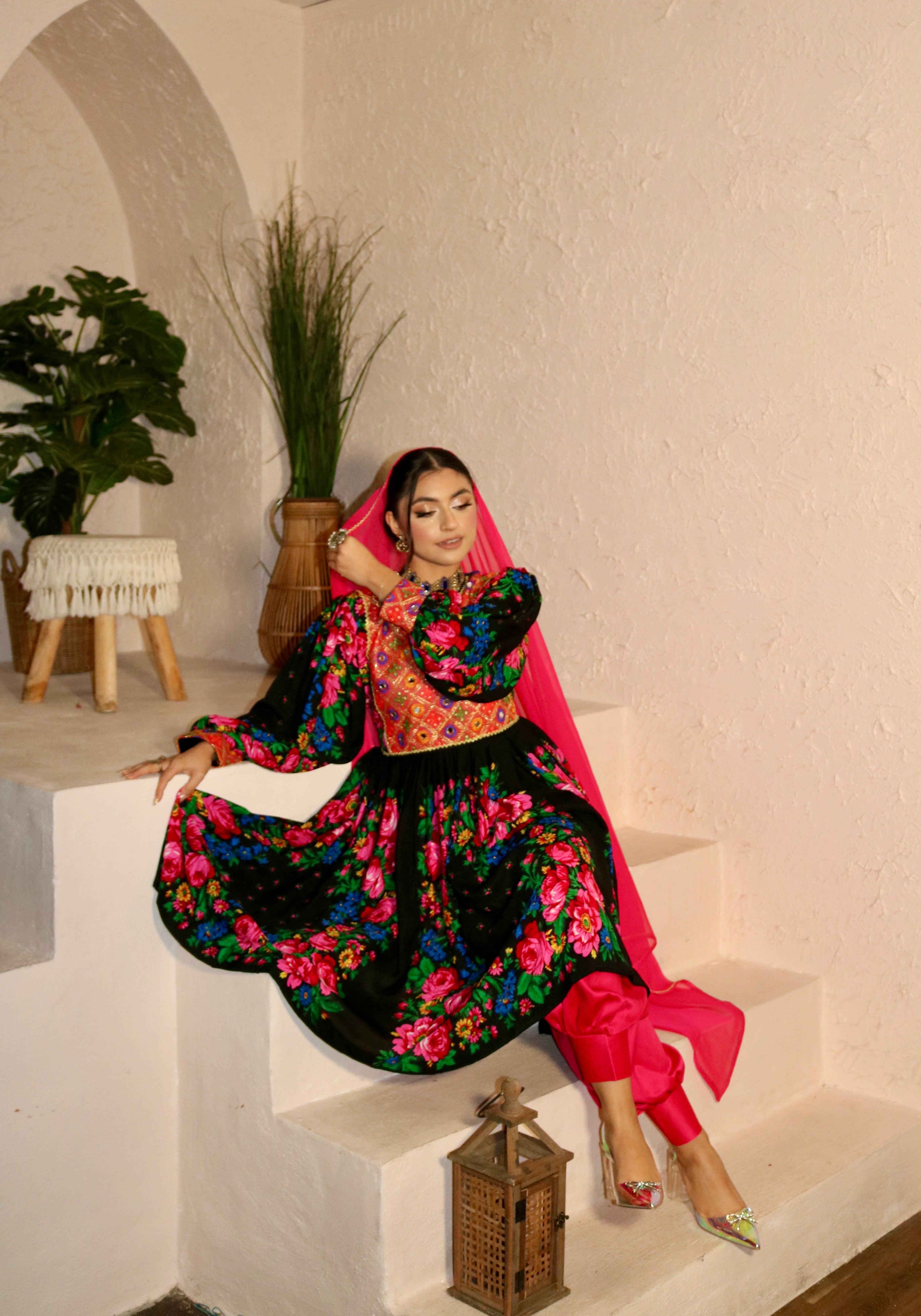 Morsal Afghan Kuchi Dress ( black)