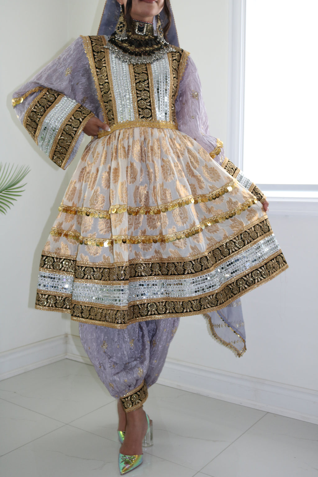 Afghan Kuchi Dress (lilac)