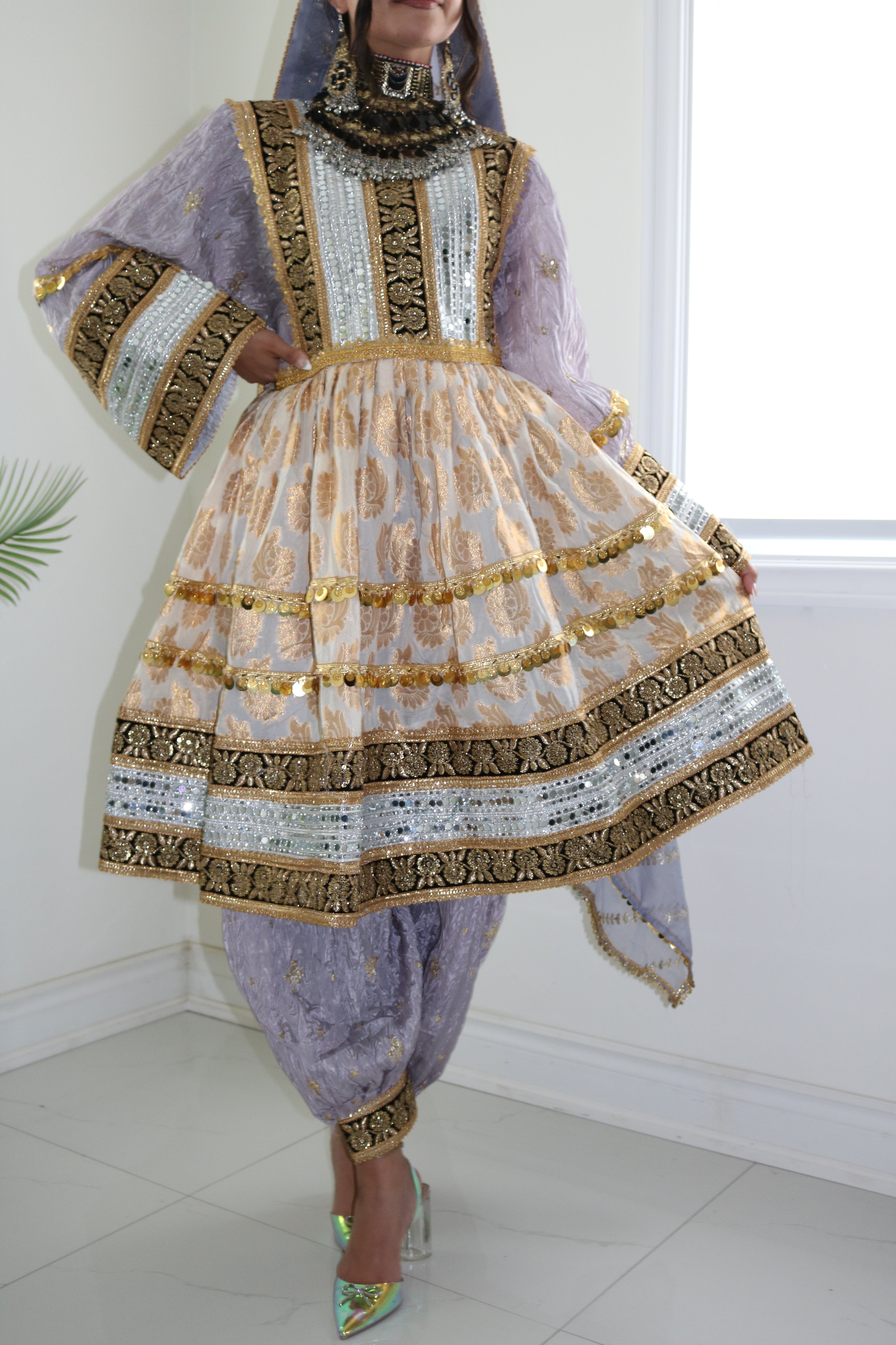 Afghan Kuchi Dress (lilac)