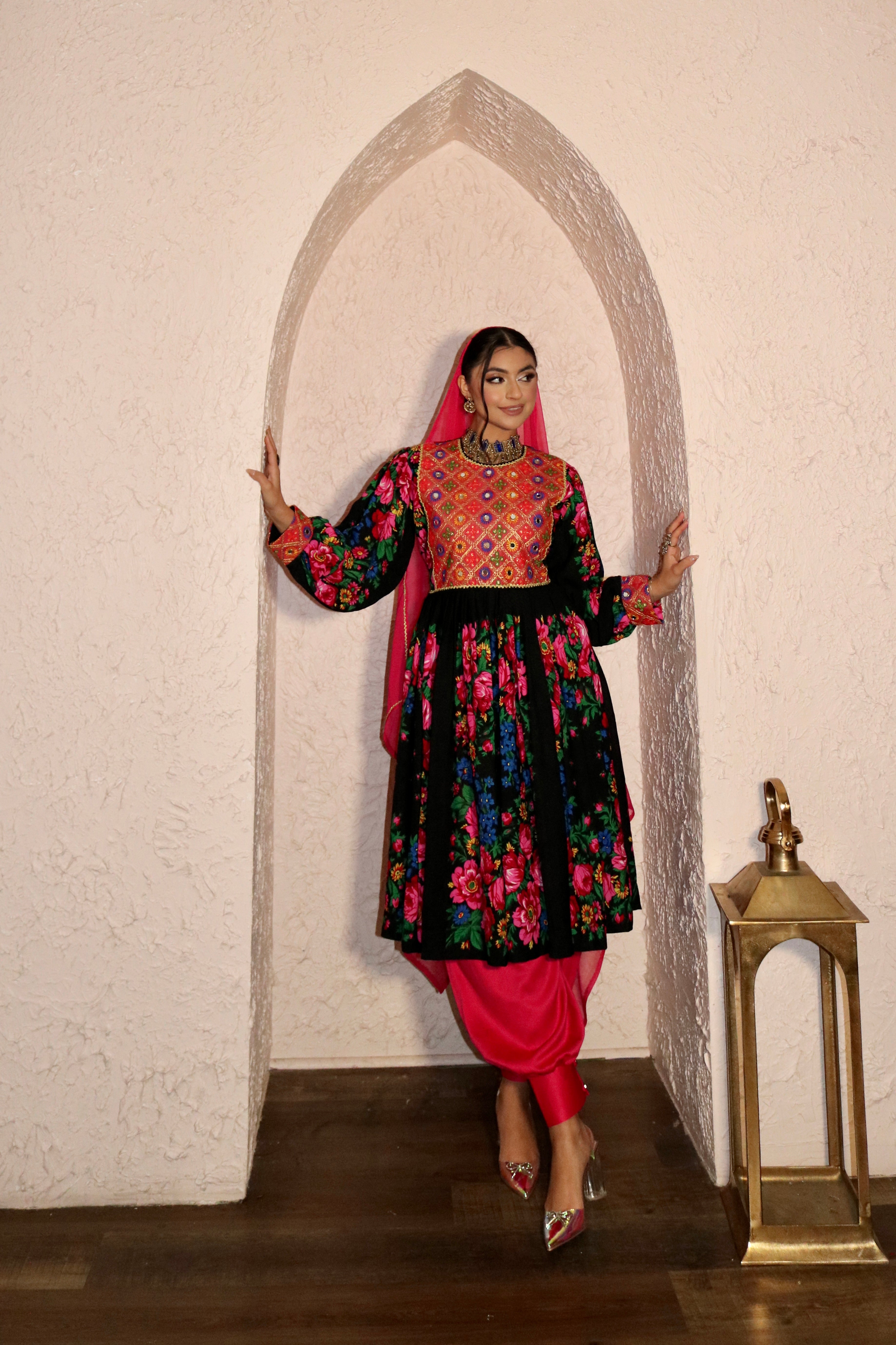 Morsal Afghan Kuchi Dress ( black)