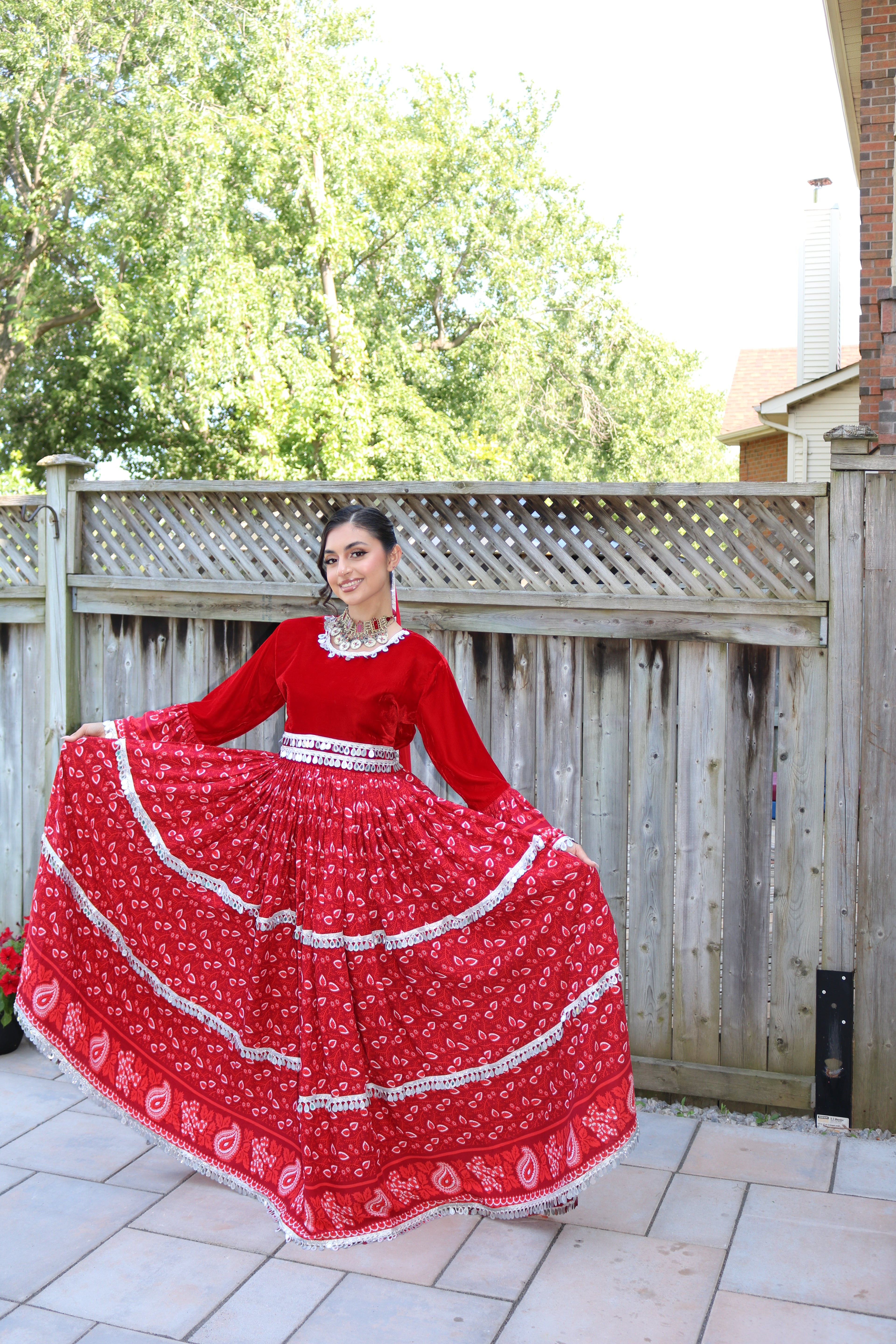 Sarah Afghan Kuchi Dress (red)