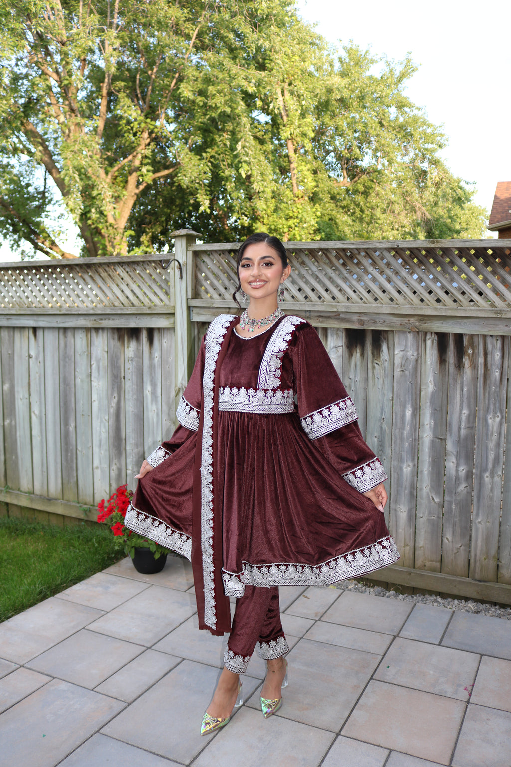 Shabana Afghan Kuchi Dress (brown)