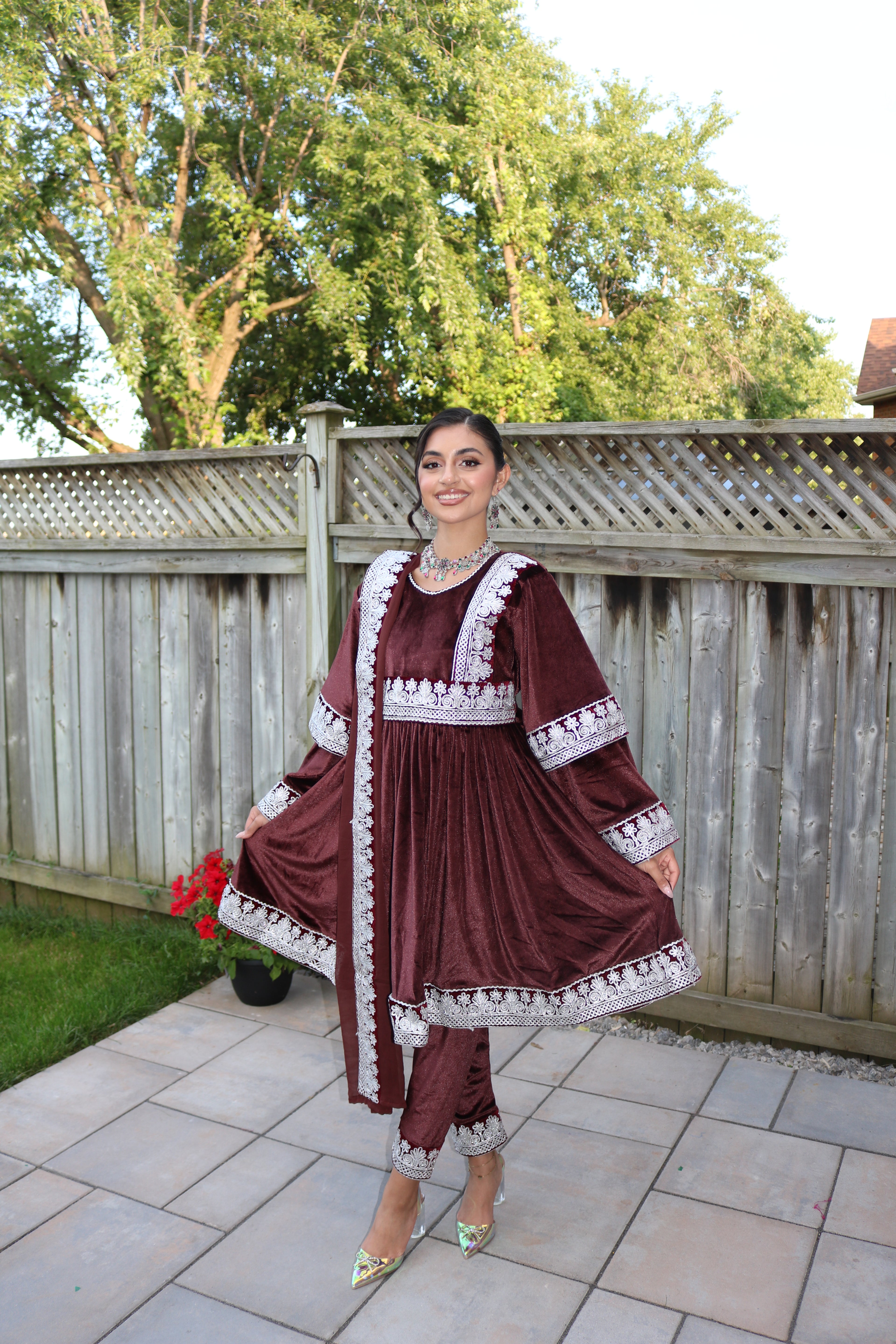 Shabana Afghan Kuchi Dress (brown)