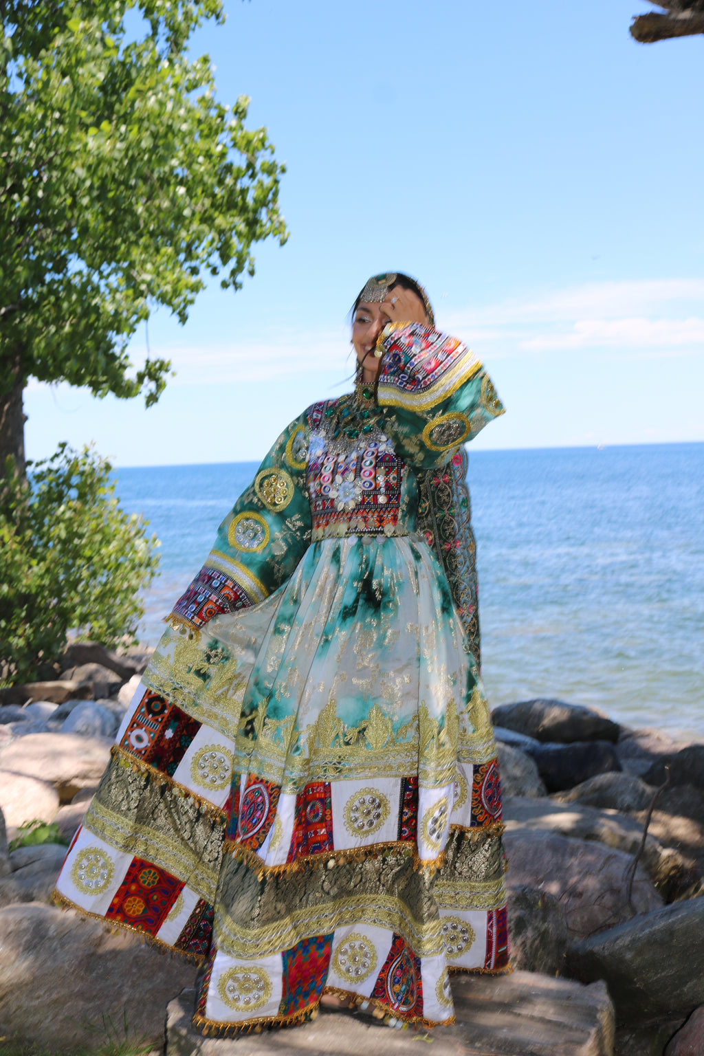 Afghan Kuchi Dress(green)
