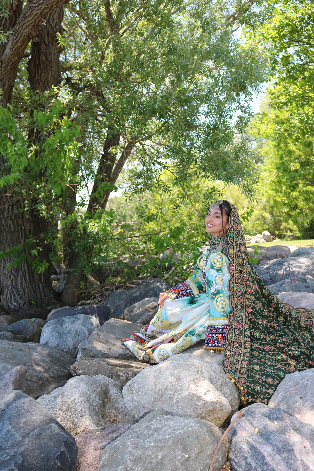 Afghan Kuchi Dress(green)