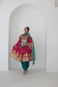Farzana Afghan Kuchi Dress (pink)