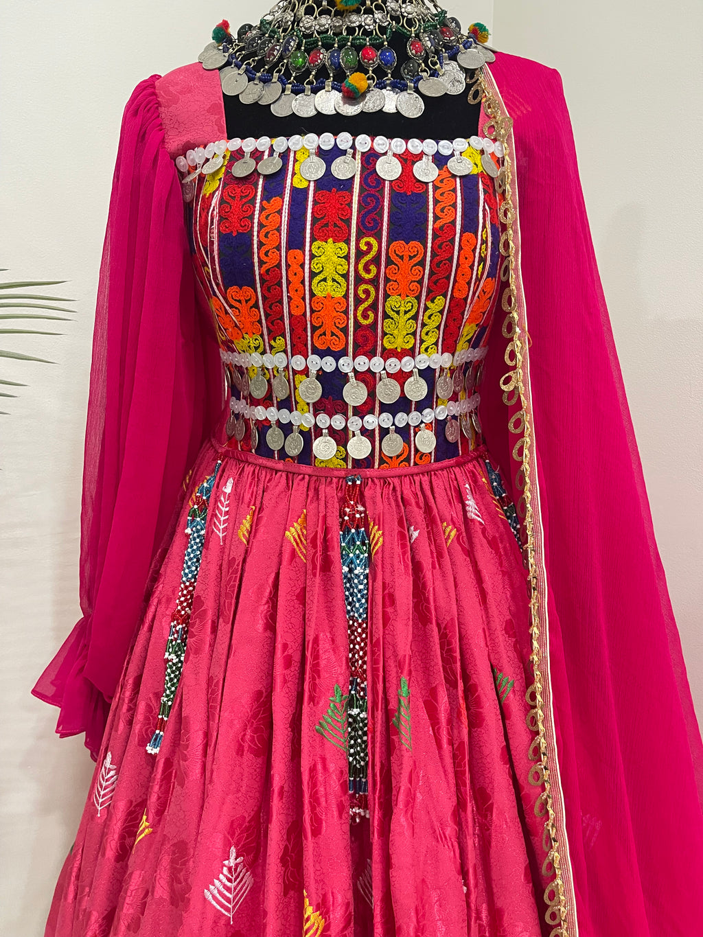 Nelofar Afghan Kuchi Dress - Pink
