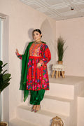 Morsal Afghan Kuchi Dress (red)