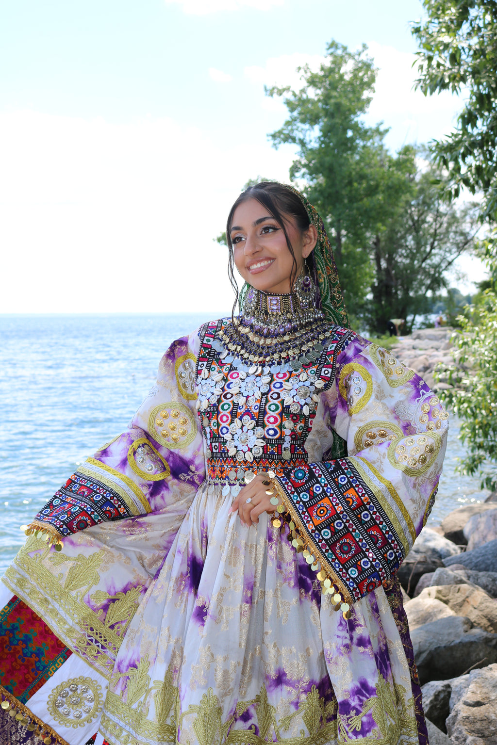 Afghan Kuchi Dress (purple)
