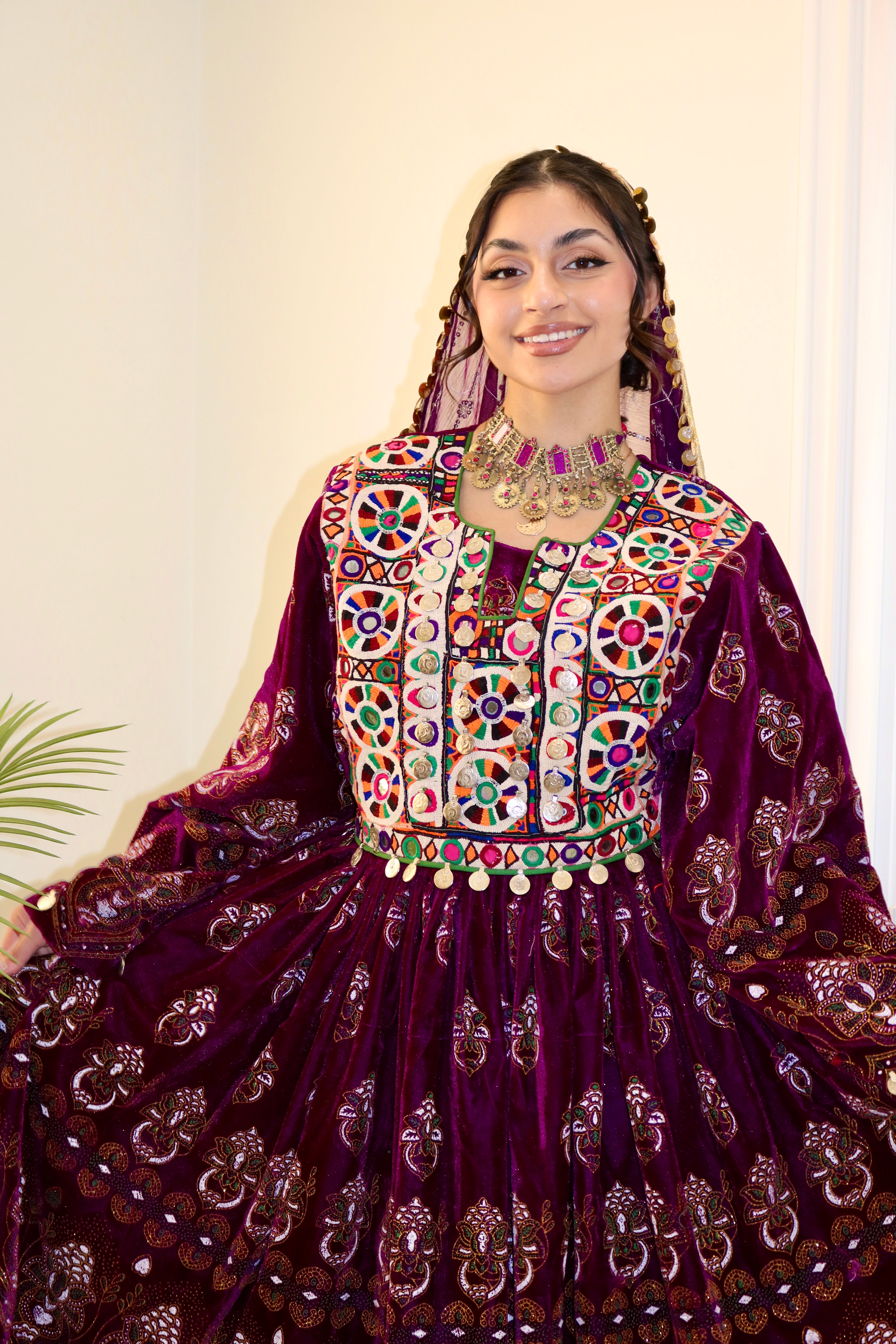 Wahida Afghan Kuchi Dress (pink)