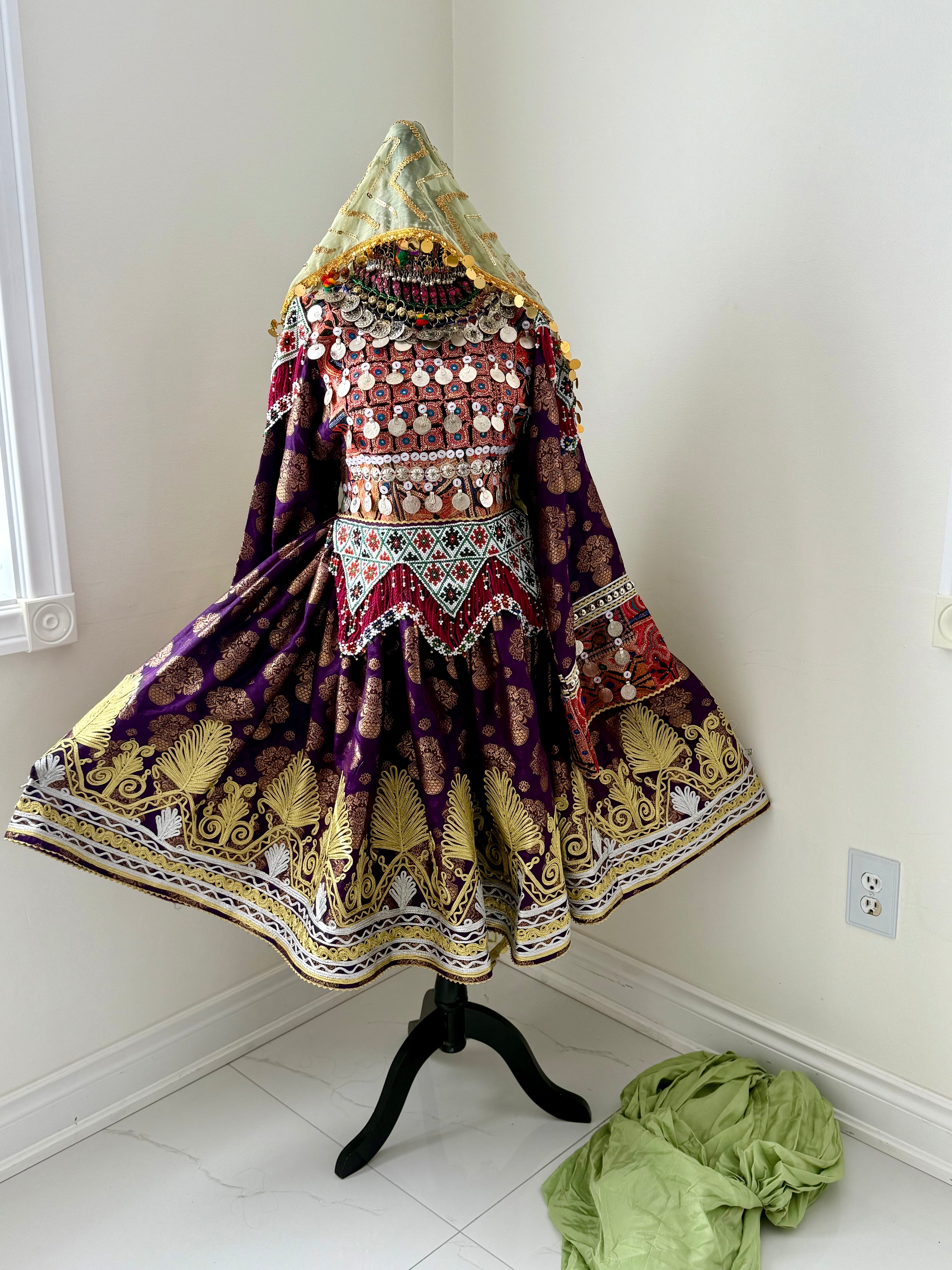 Farzana Afghan Kuchi Dress (purple)