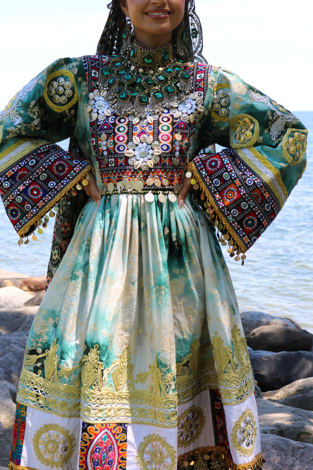 Afghan Kuchi Dress(green)
