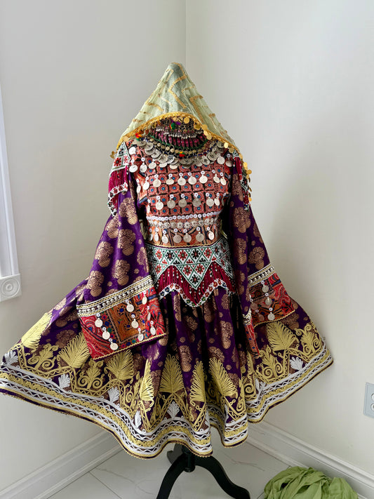 Farzana Afghan Kuchi Dress (purple)