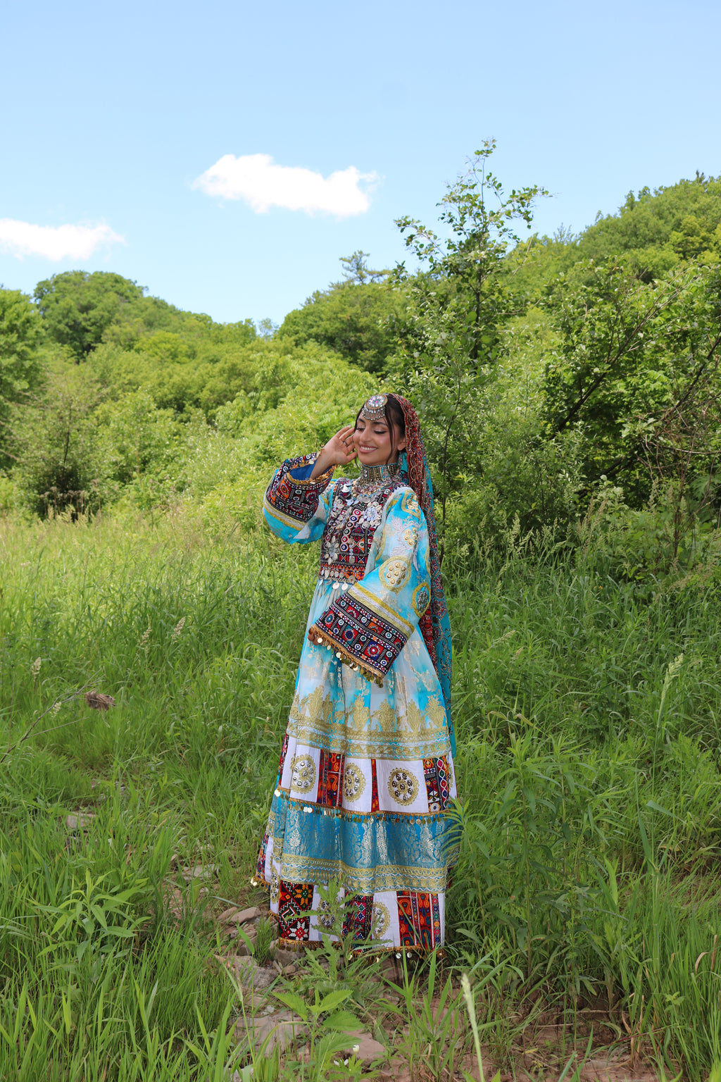 Afghan Kuchi Dress(blue)