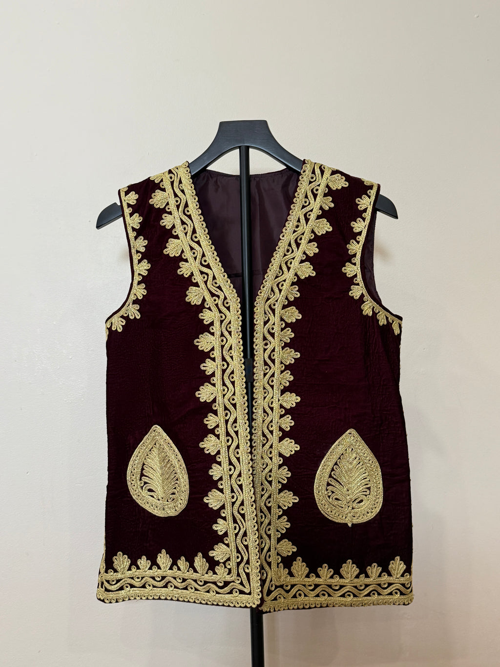Afghan Kuchi Dress vest maroon