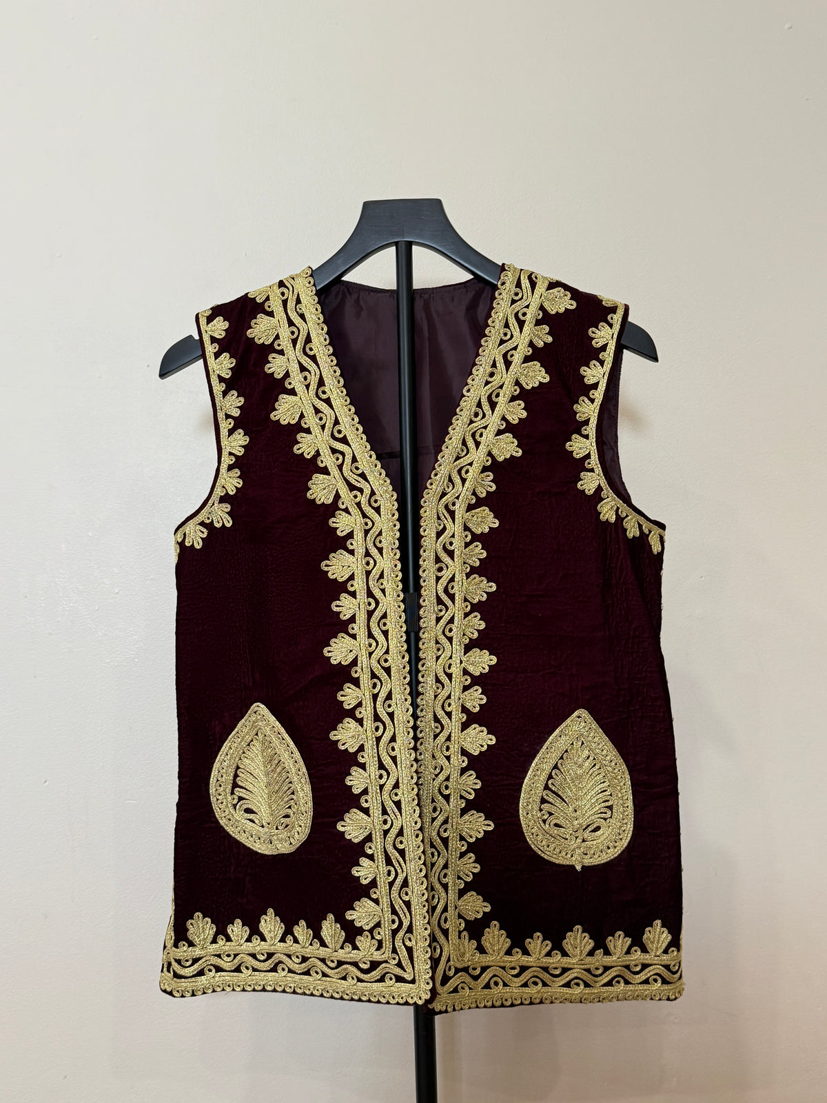 Afghan Kuchi Dress vest maroon