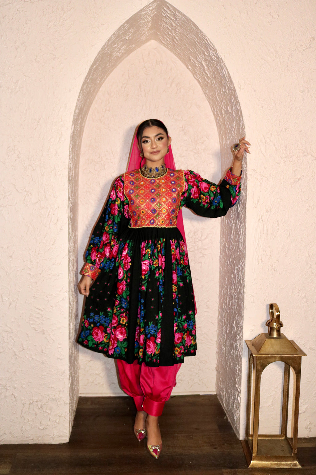 Morsal Afghan Kuchi Dress ( black)