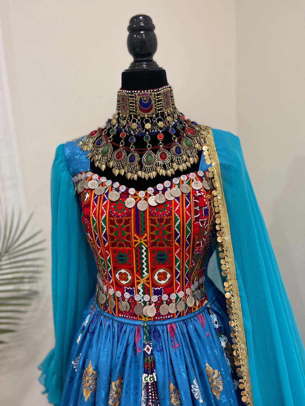 Nelofar Afghan Kuchi Dress - Blue