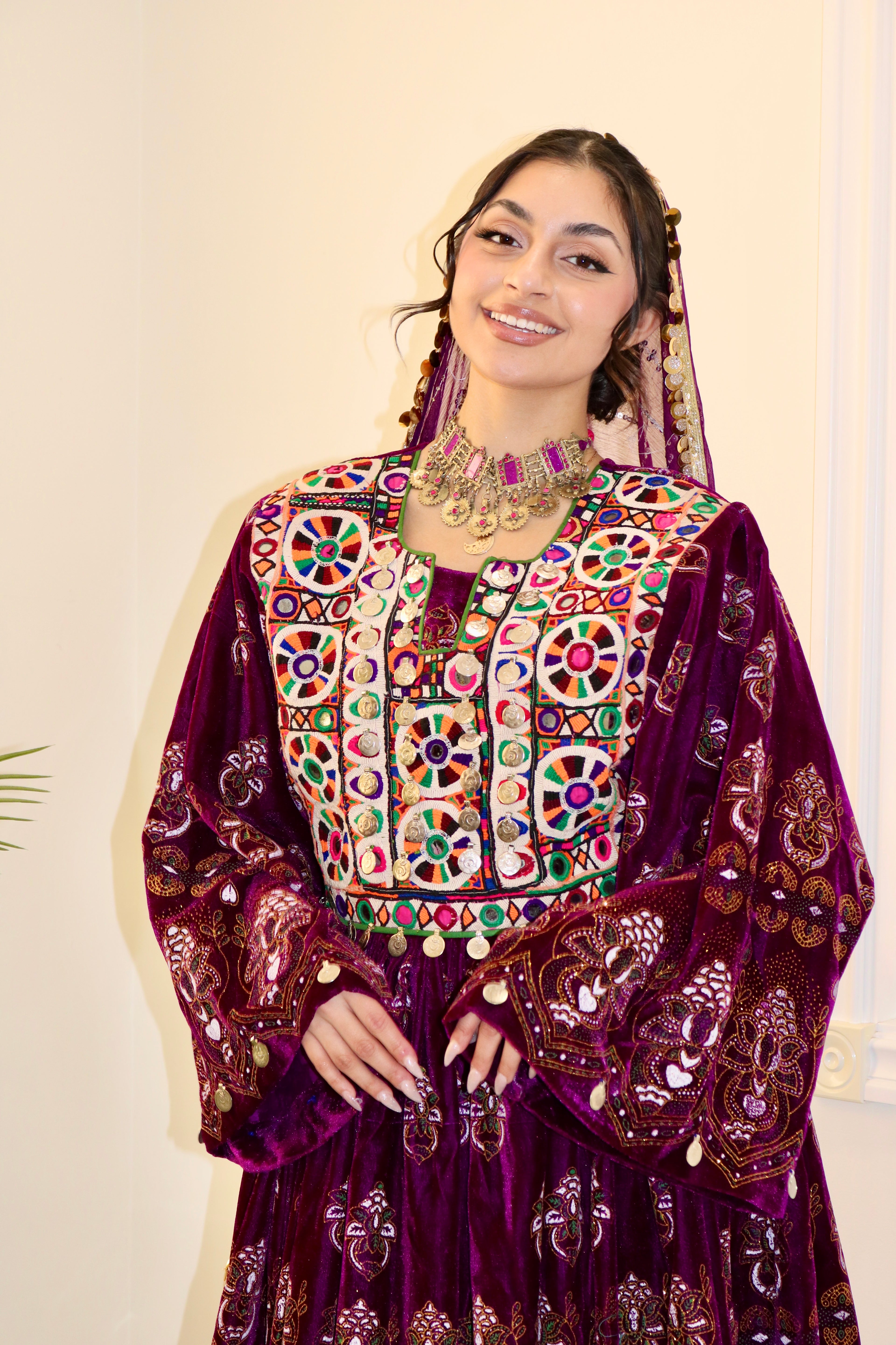 Wahida Afghan Kuchi Dress (pink)