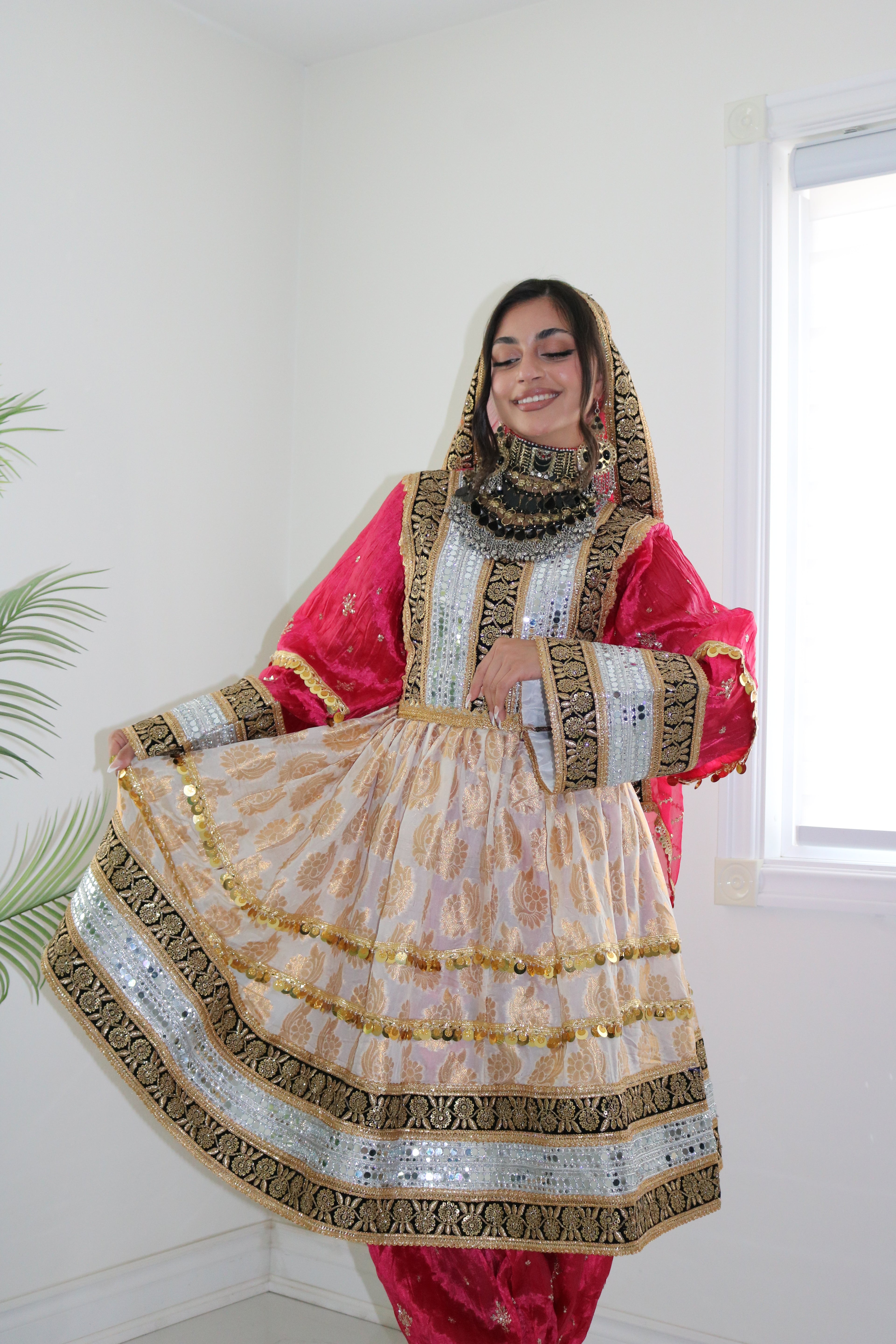 Afghan Kuchi Dress (pink)