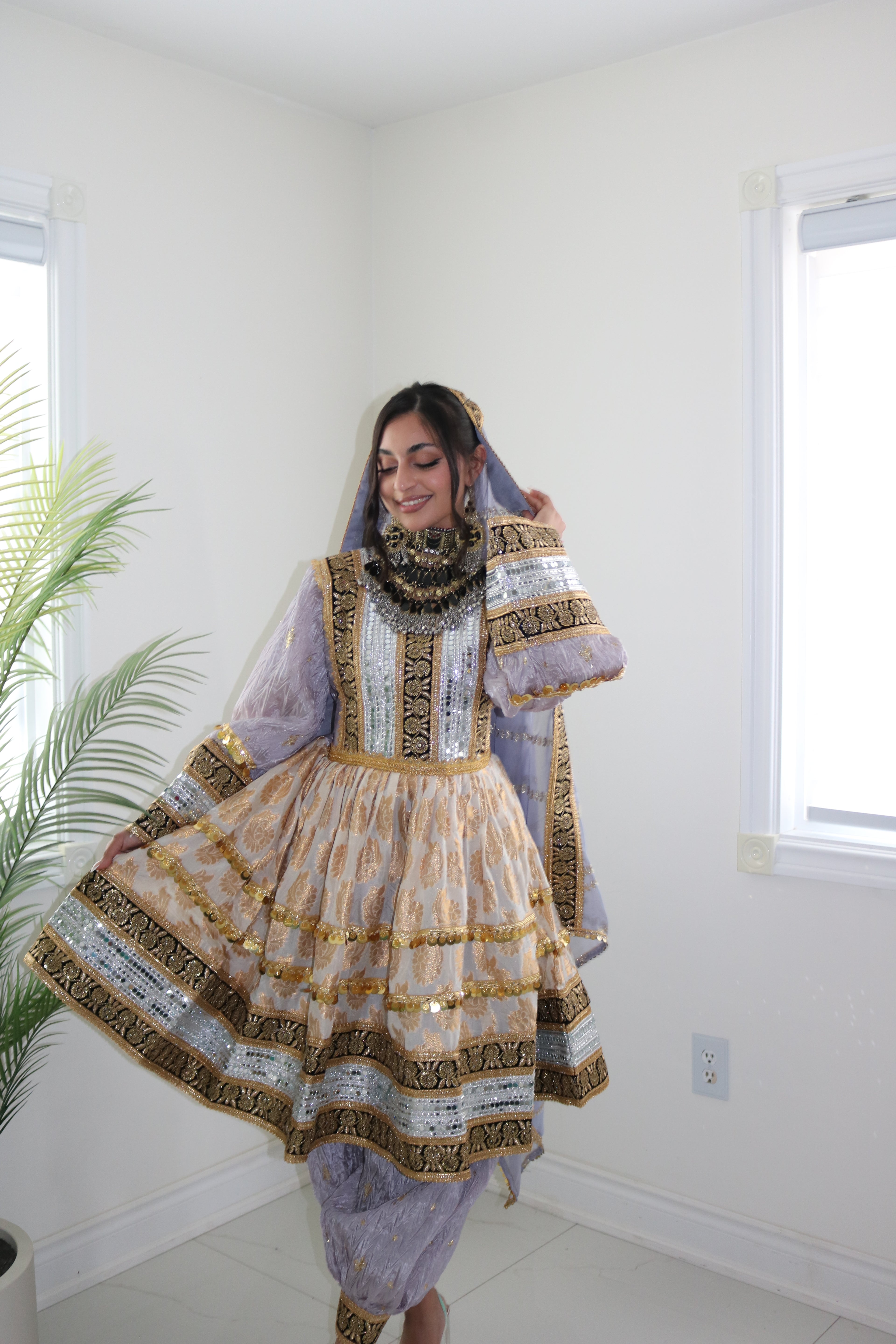 Afghan Kuchi Dress (lilac)