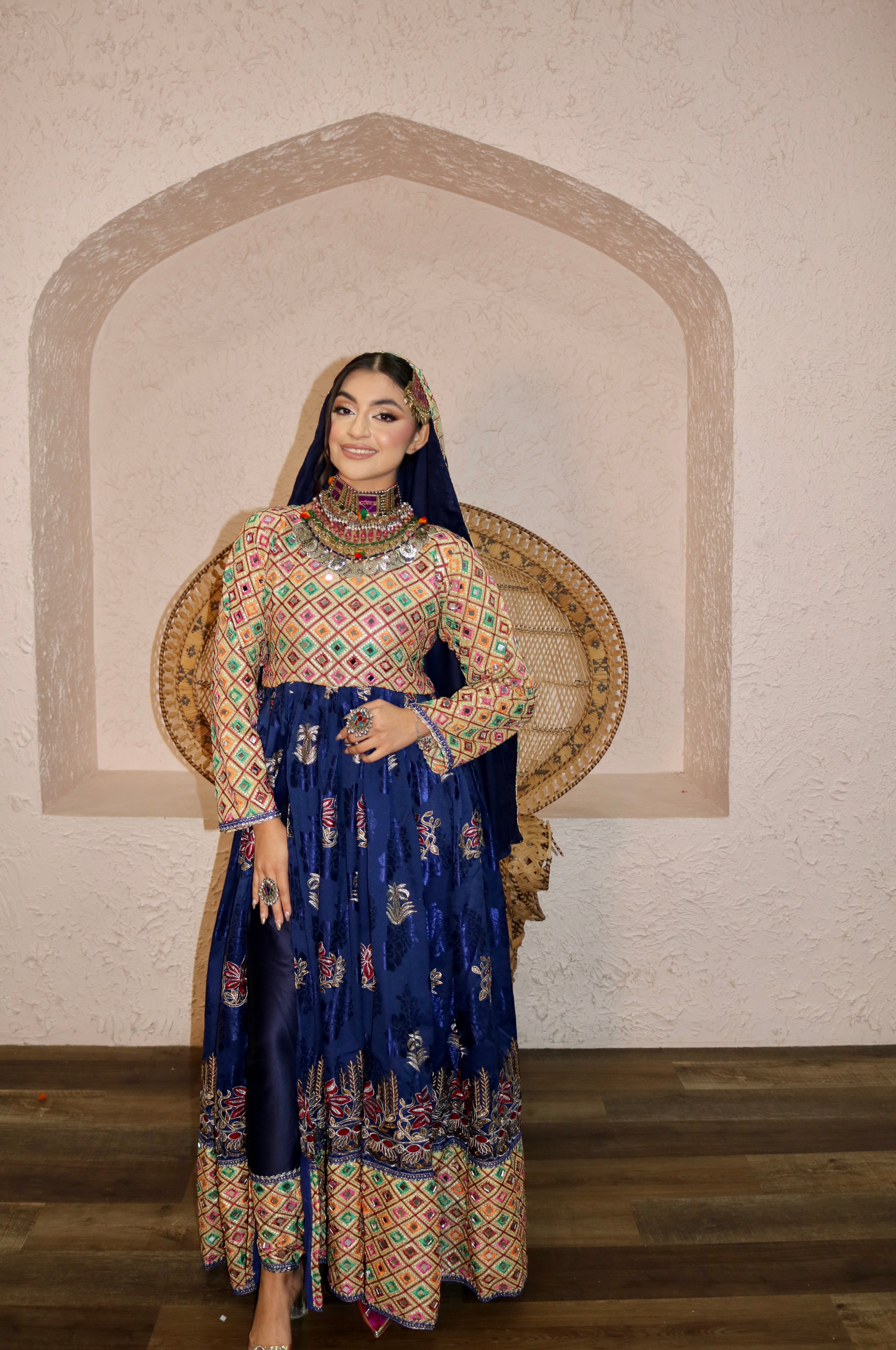 Moska Afghan Kuchi Dress (blue)