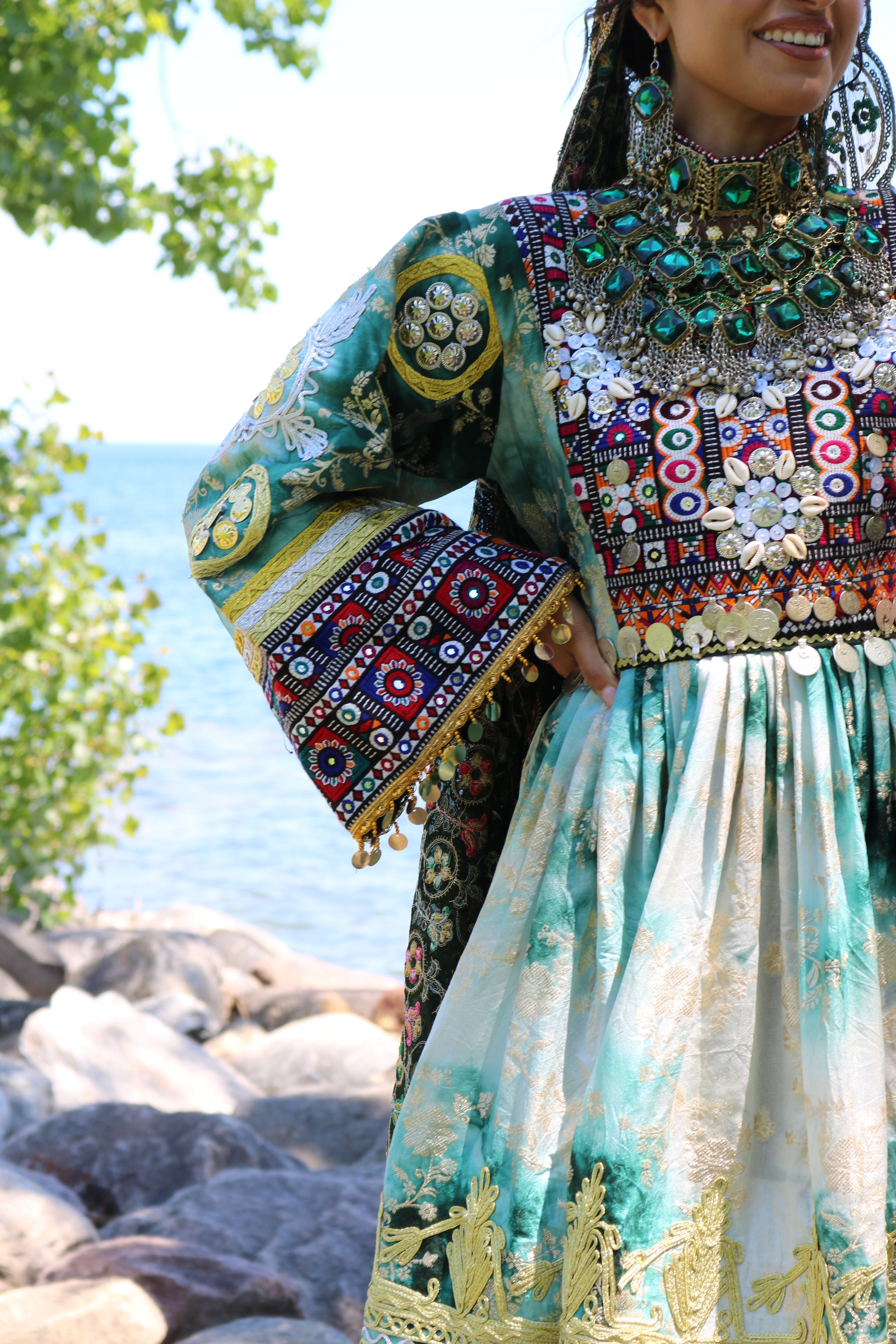 Afghan Kuchi Dress(green)