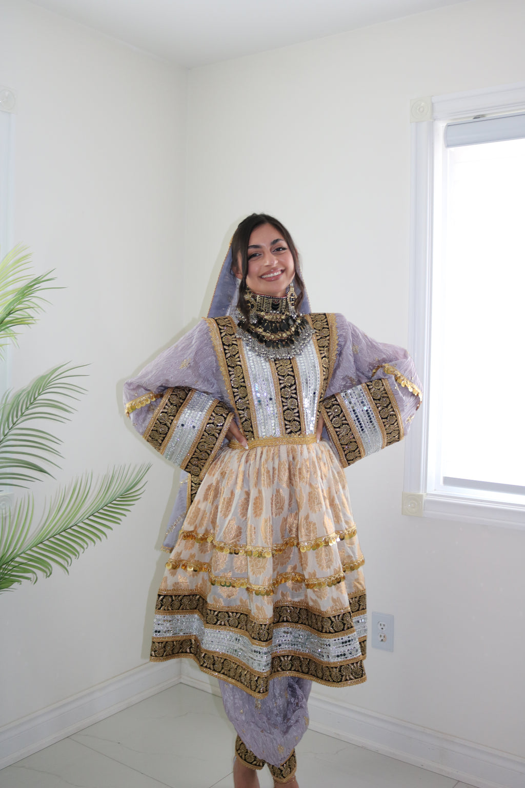 Afghan Kuchi Dress (lilac)