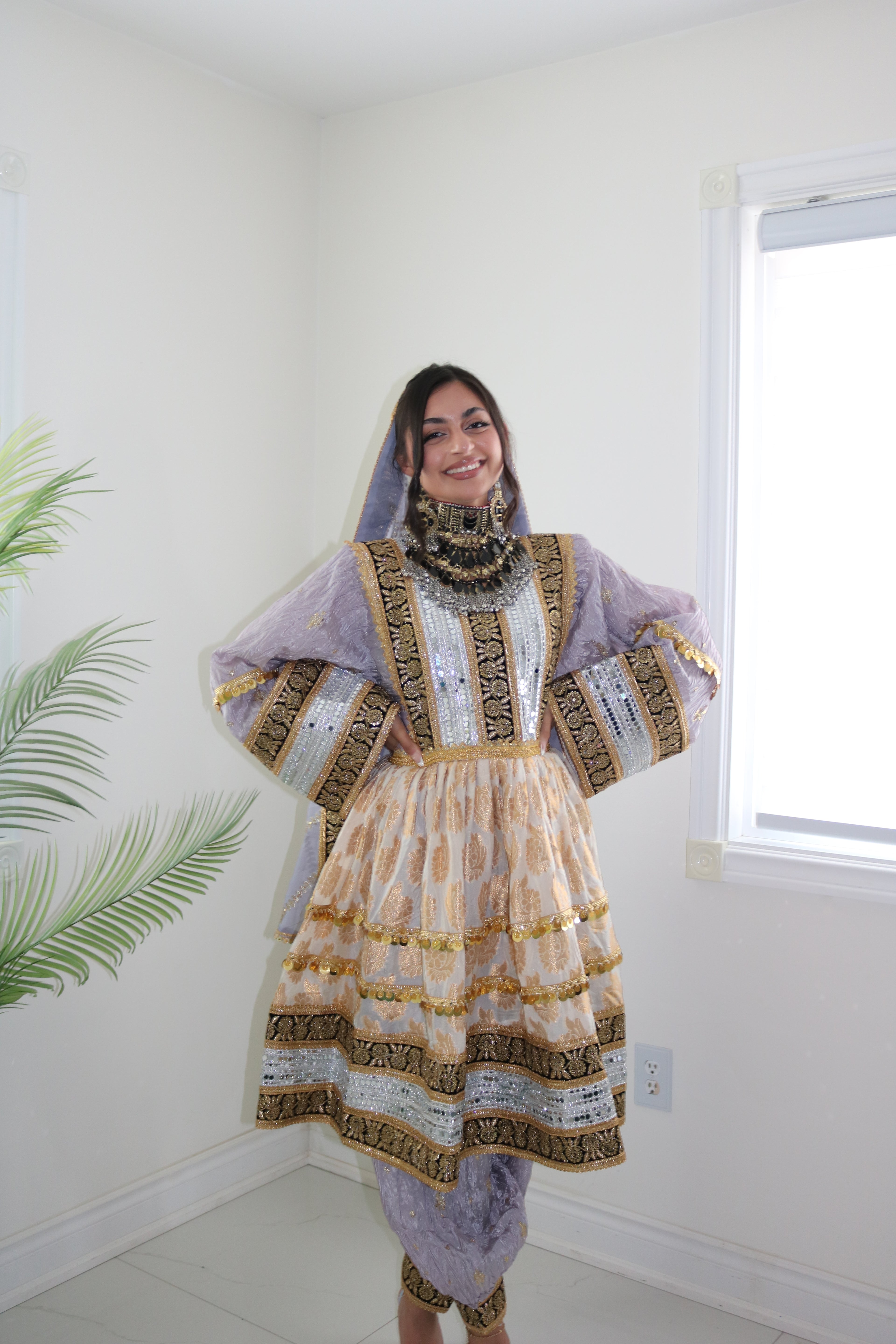 Afghan Kuchi Dress (lilac)