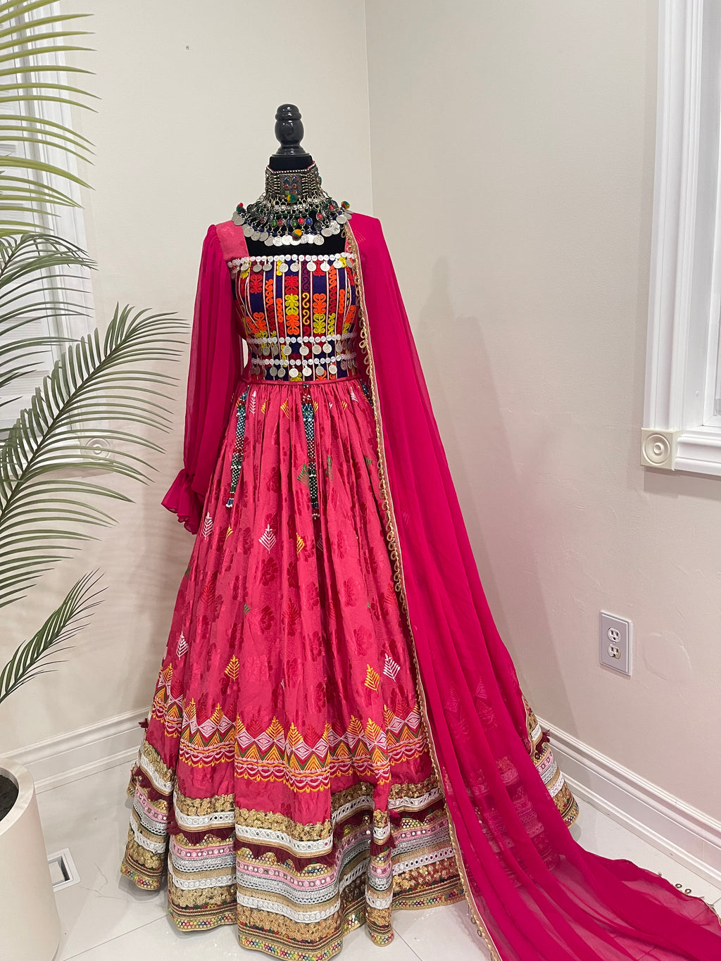 Nelofar Afghan Kuchi Dress - Pink