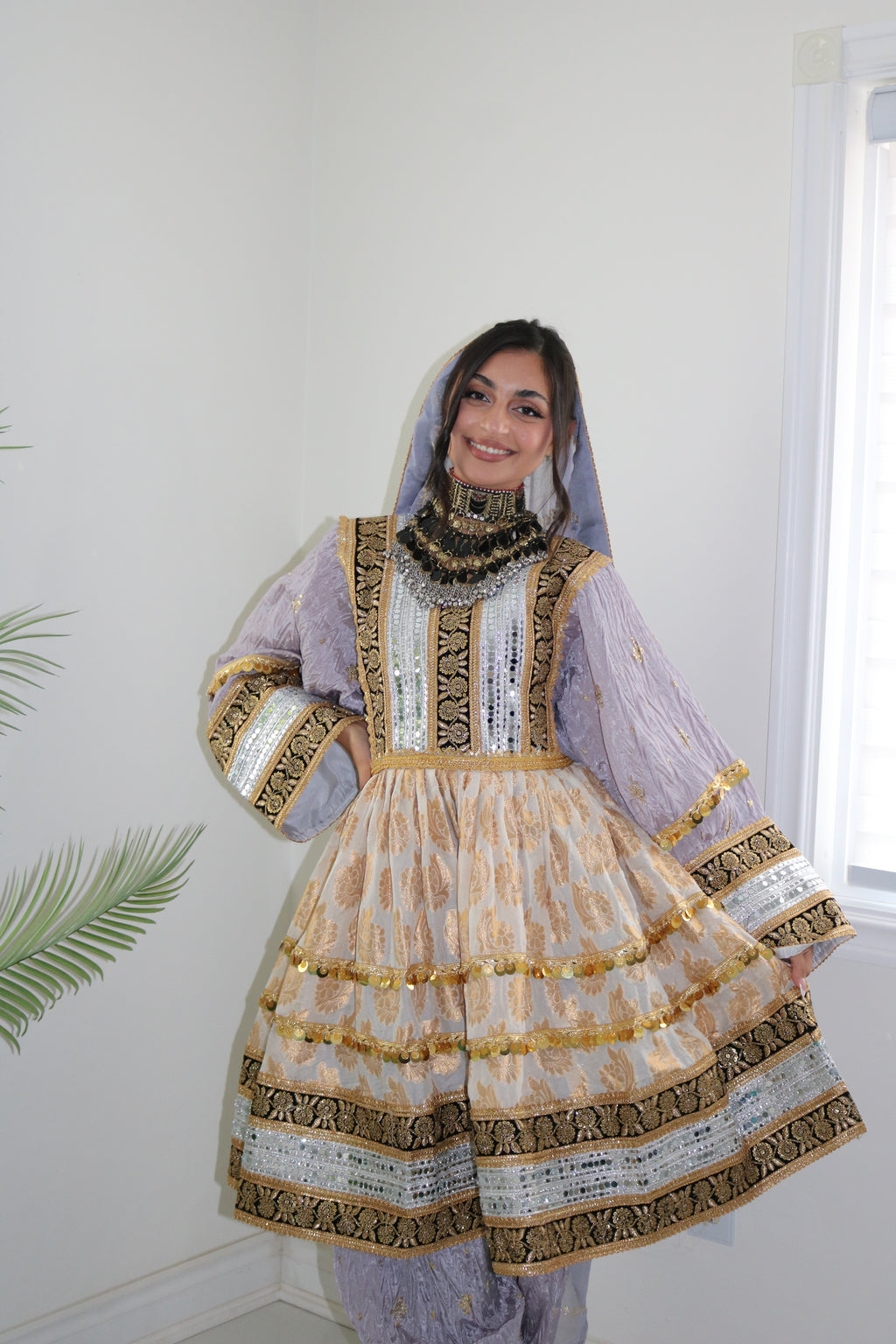 Afghan Kuchi Dress (lilac)