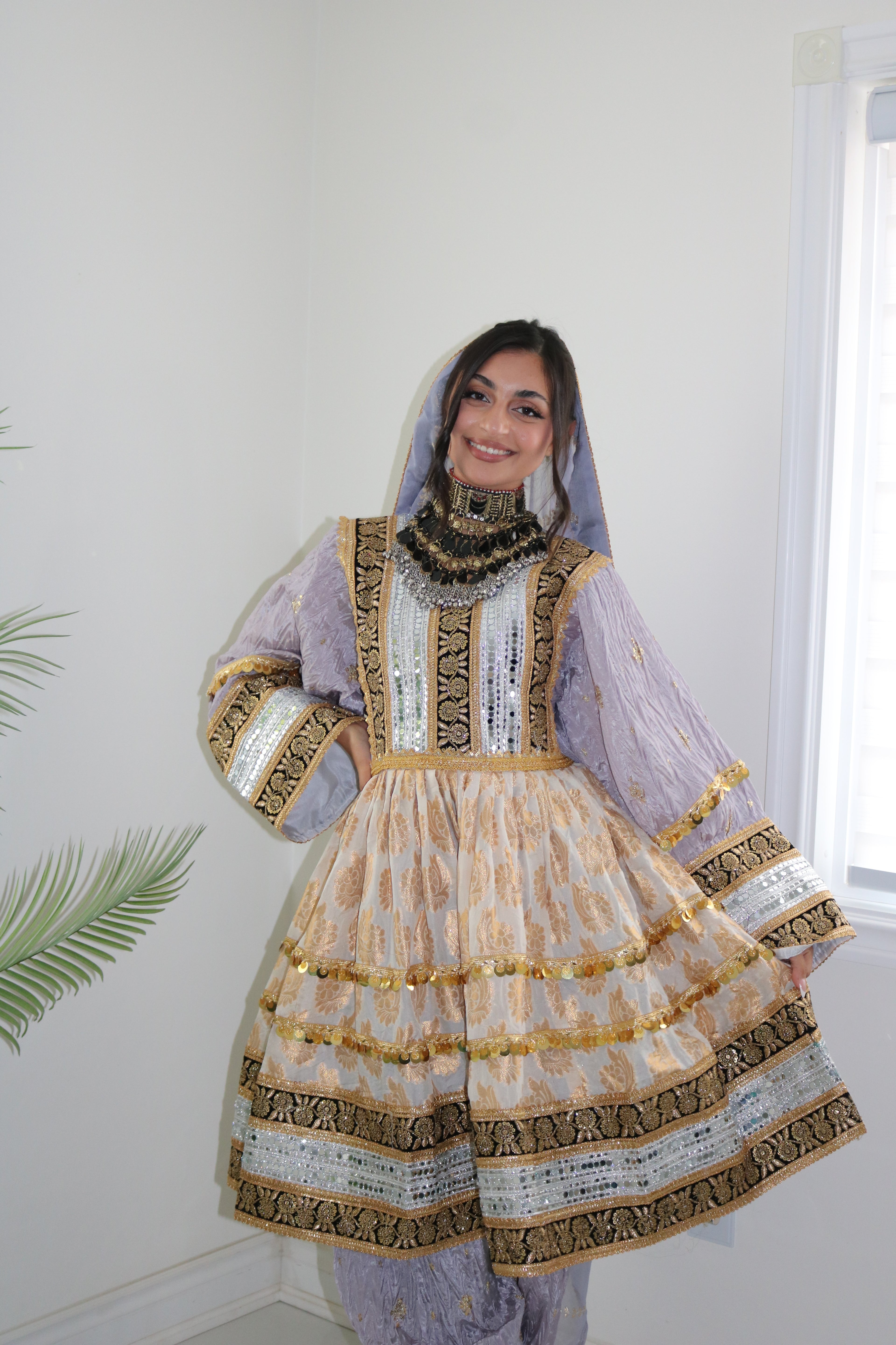 Afghan Kuchi Dress (lilac)