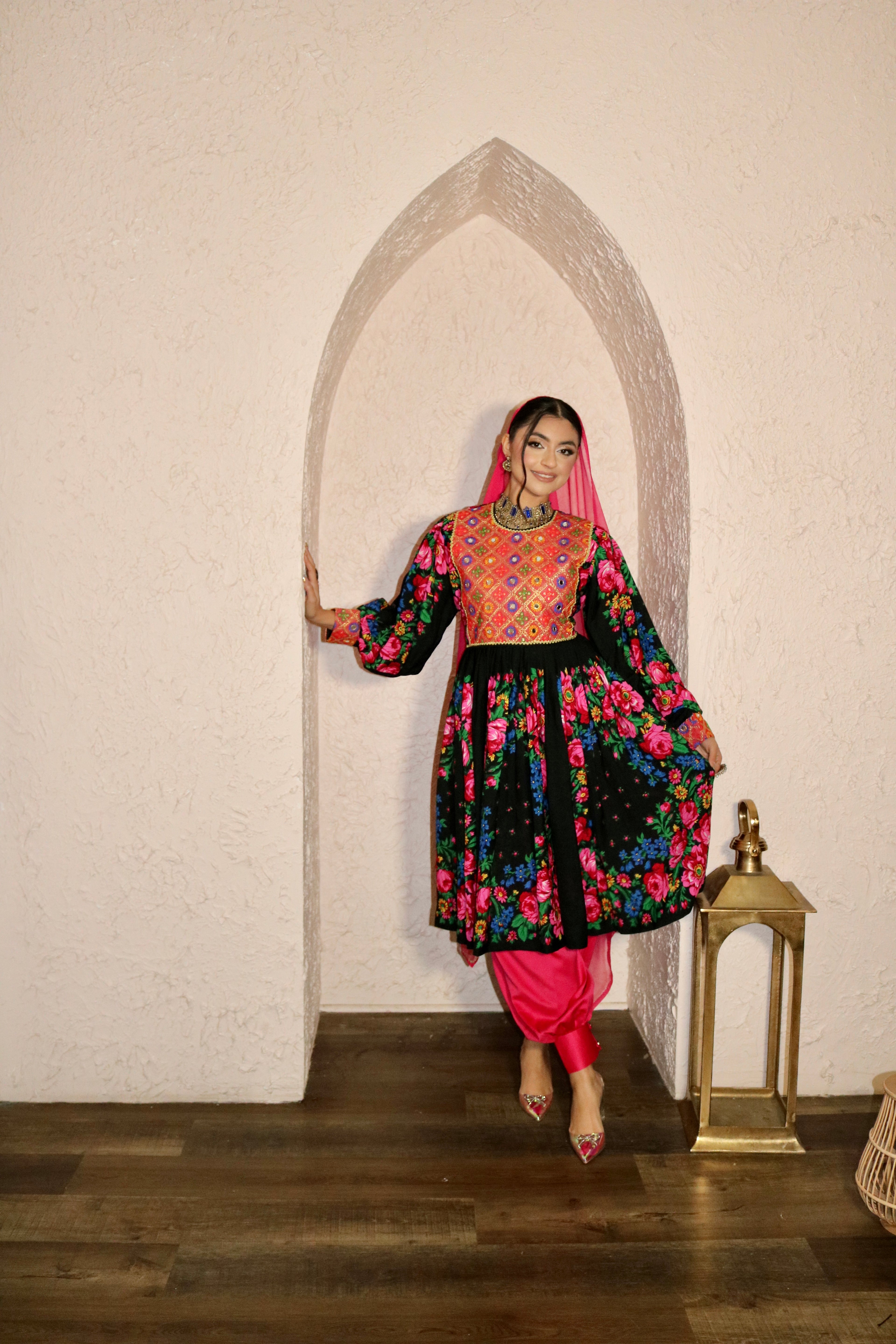 Morsal Afghan Kuchi Dress ( black)