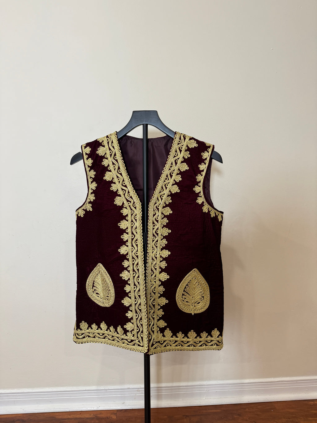 Afghan Kuchi Dress vest maroon